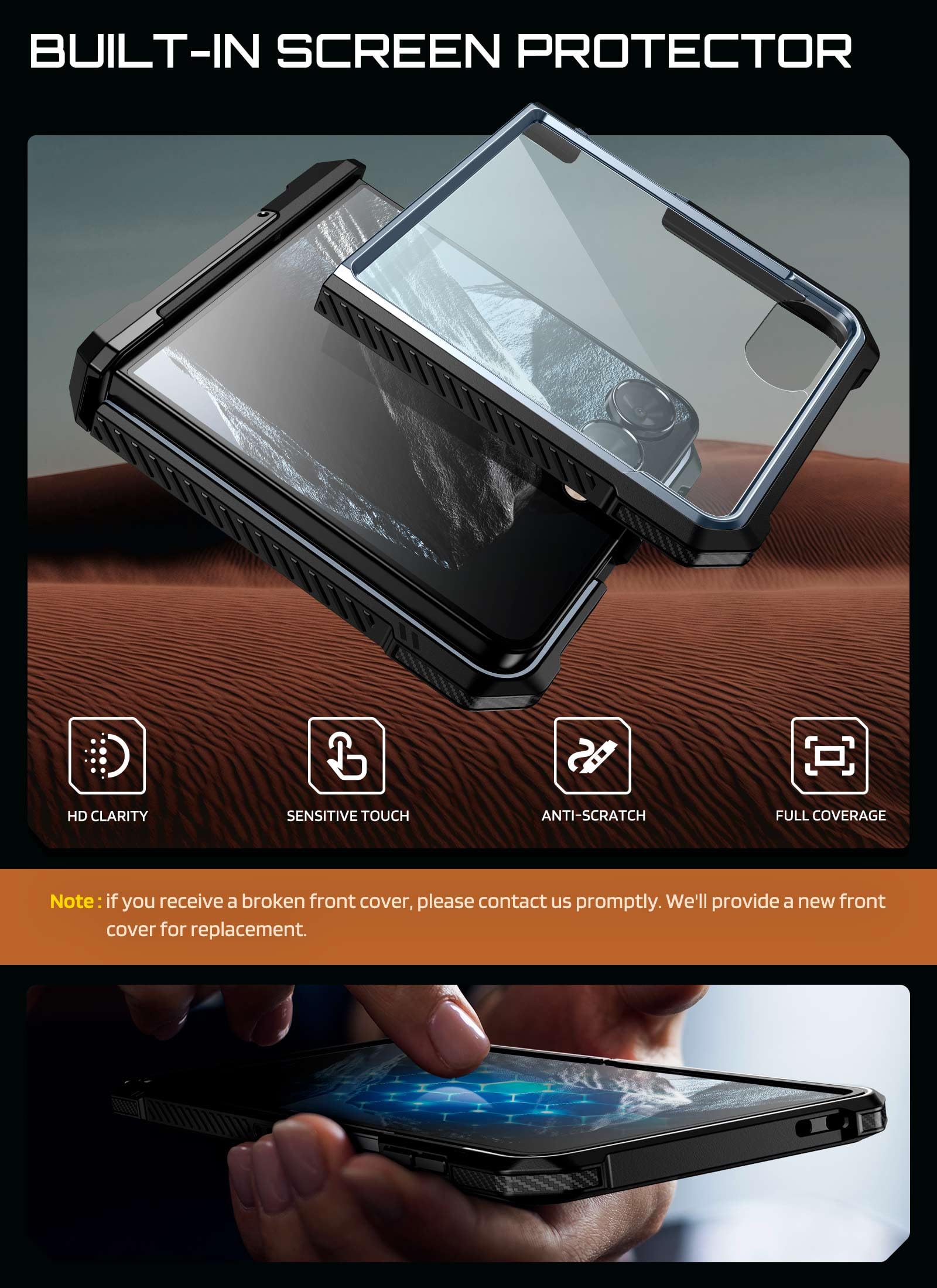 SUPCASE Funda Magnética para Samsung Galaxy Z Flip8 Case con Soporte,Azul