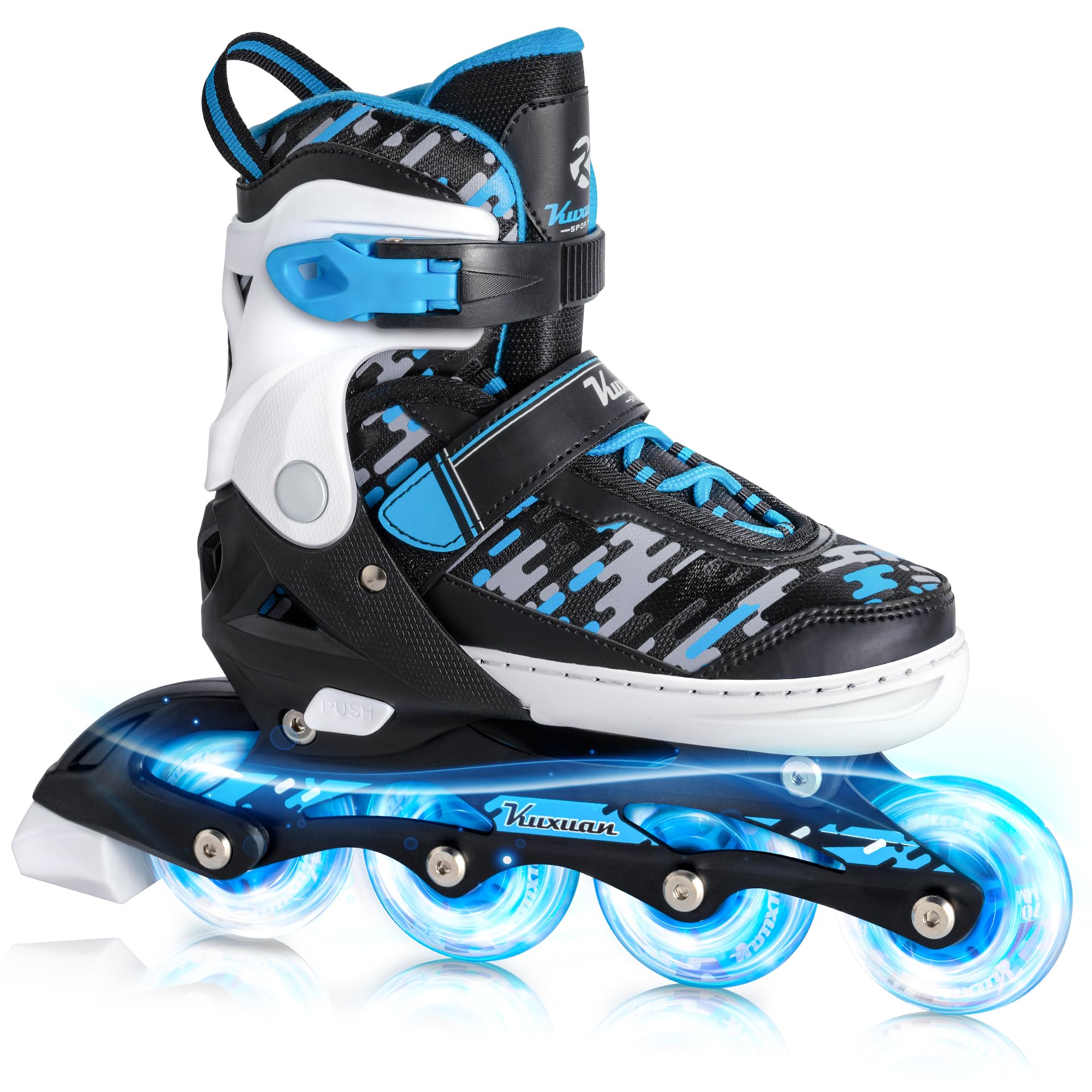 Adjustable Inline Skates for Kids and Teens, Boys Girls Women Beginner Fun Illuminating Skates Outdoor and Indoor