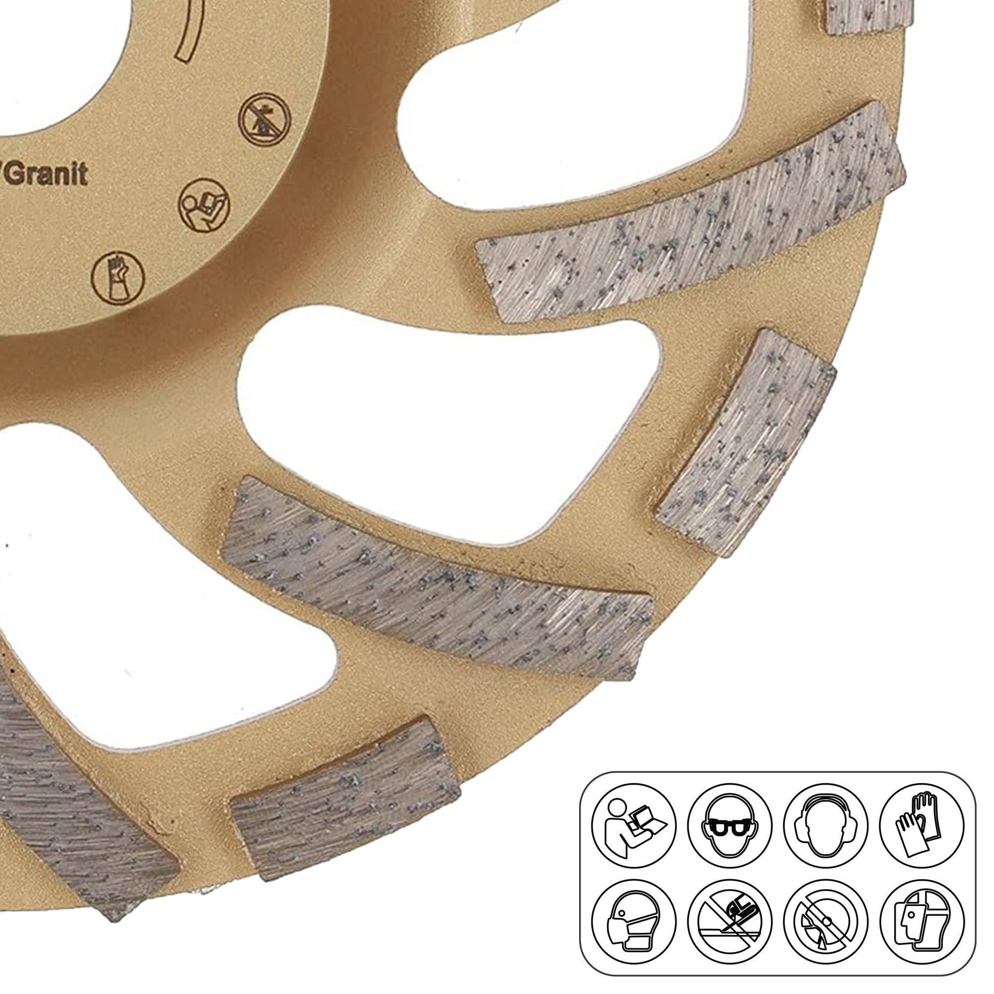 PRODIAMANT ST81 Meule boisseau diamantée turbo 150 mm x 22,23 mm pour béton et pierre naturelle