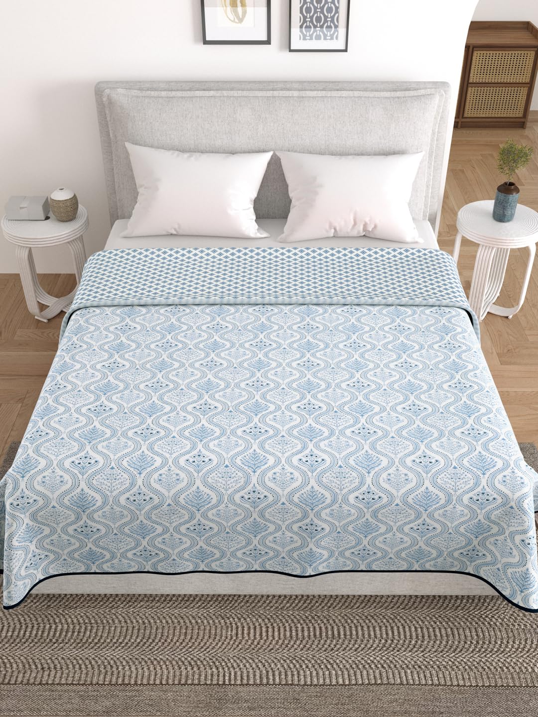 Home Affairs Reversible Cotton Double Bed Dohar | Super Soft 3-Layered, Light Weight AC Blanket (B0D35XWMCT) Amazon Price History, Amazon Price Tracker