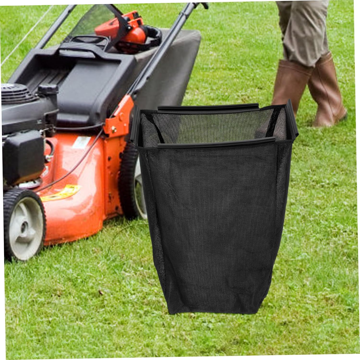 Kisangel HRJ216 Mower Grass Catcher Bag Collection Bag Durable Nylon Large Grass Disposal for Easy Yard Cleanup