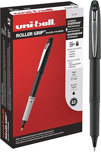 Miniatura 1 de uni-ball - Bolígrafos de punta fina 0028in negro paquete de 12