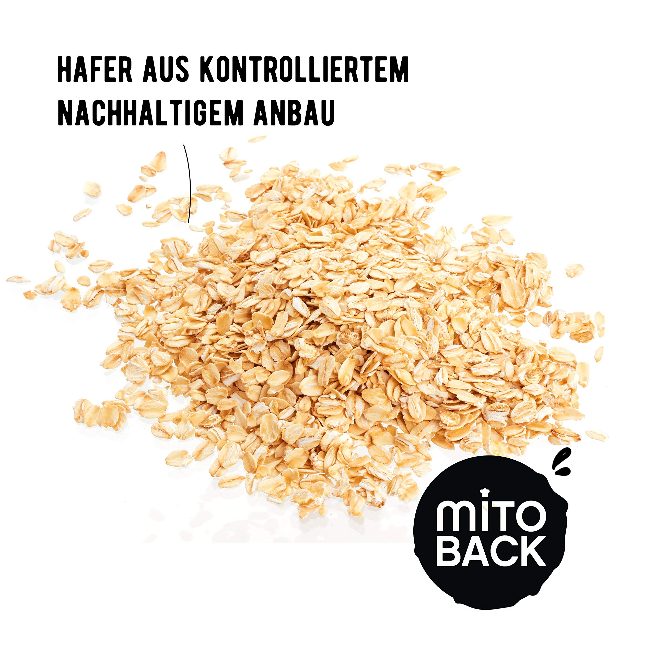 MITOBACK - Haferfaser zum Backen in 2 x 350 g Packung - Haferfasern ideal für Brot & Backwaren - Hafer Fasern für eine perfekte Textur (Lower Carb, Ballaststoffreich, Vegan, Glutenfrei, Kalorienarm)