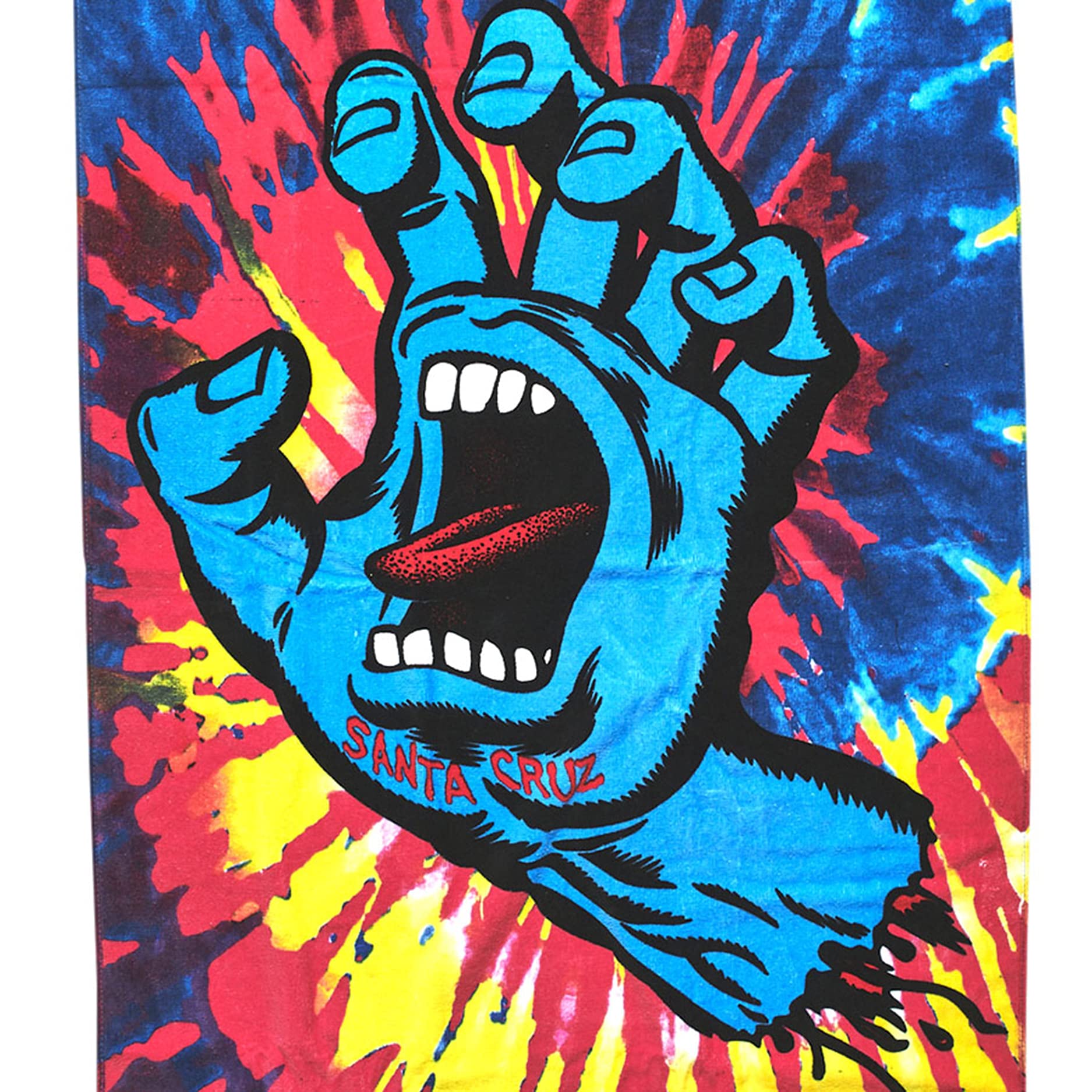Santa Cruz Screaming Hand Towel Pink Tie Dye, One Size, Unisex