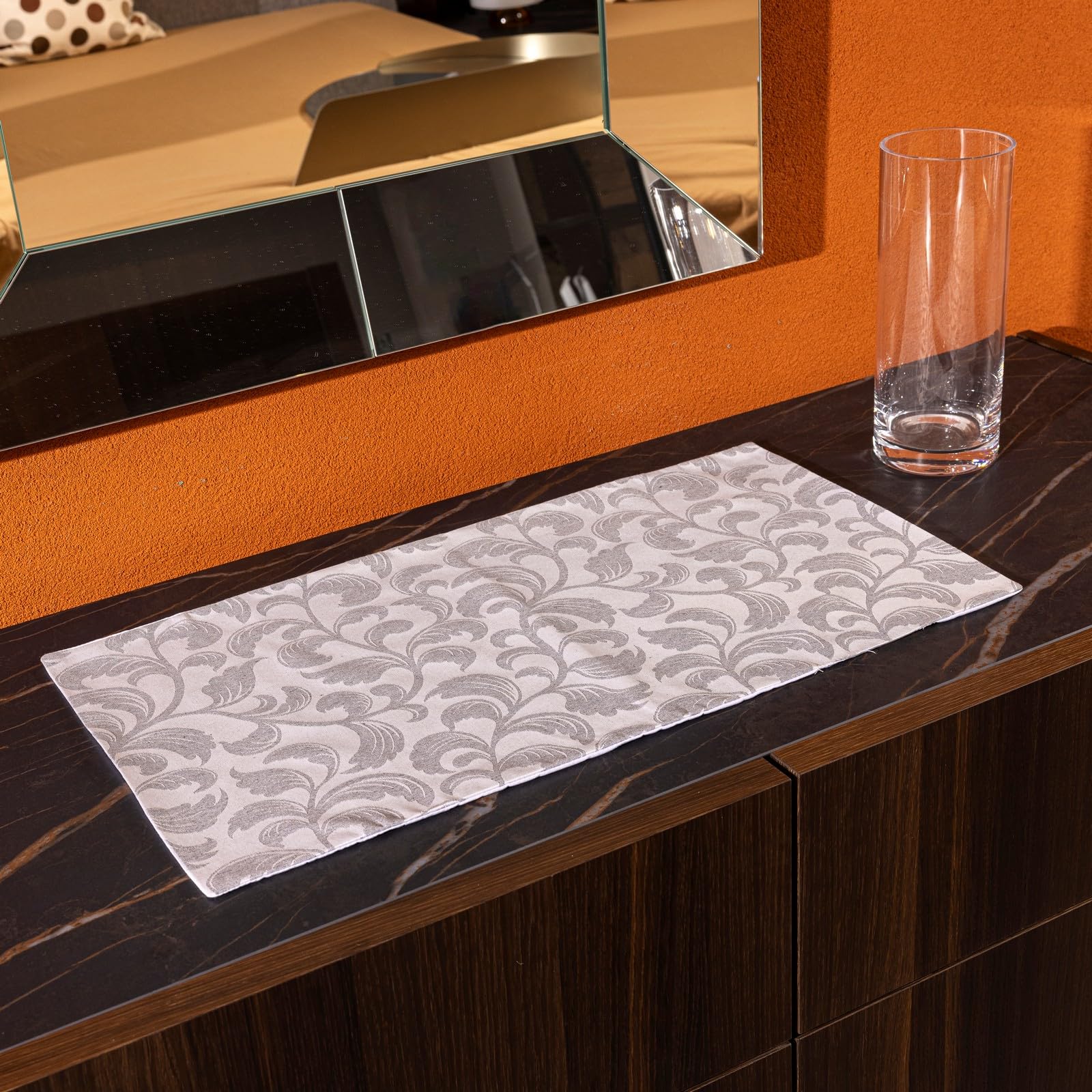 PARAMAISON Centrini Moderni Alina, Tris di Centri Camera da Letto in Raso | 2 Comodini 30x40cm + 1 Cassetiera 40x70cm | Grigio