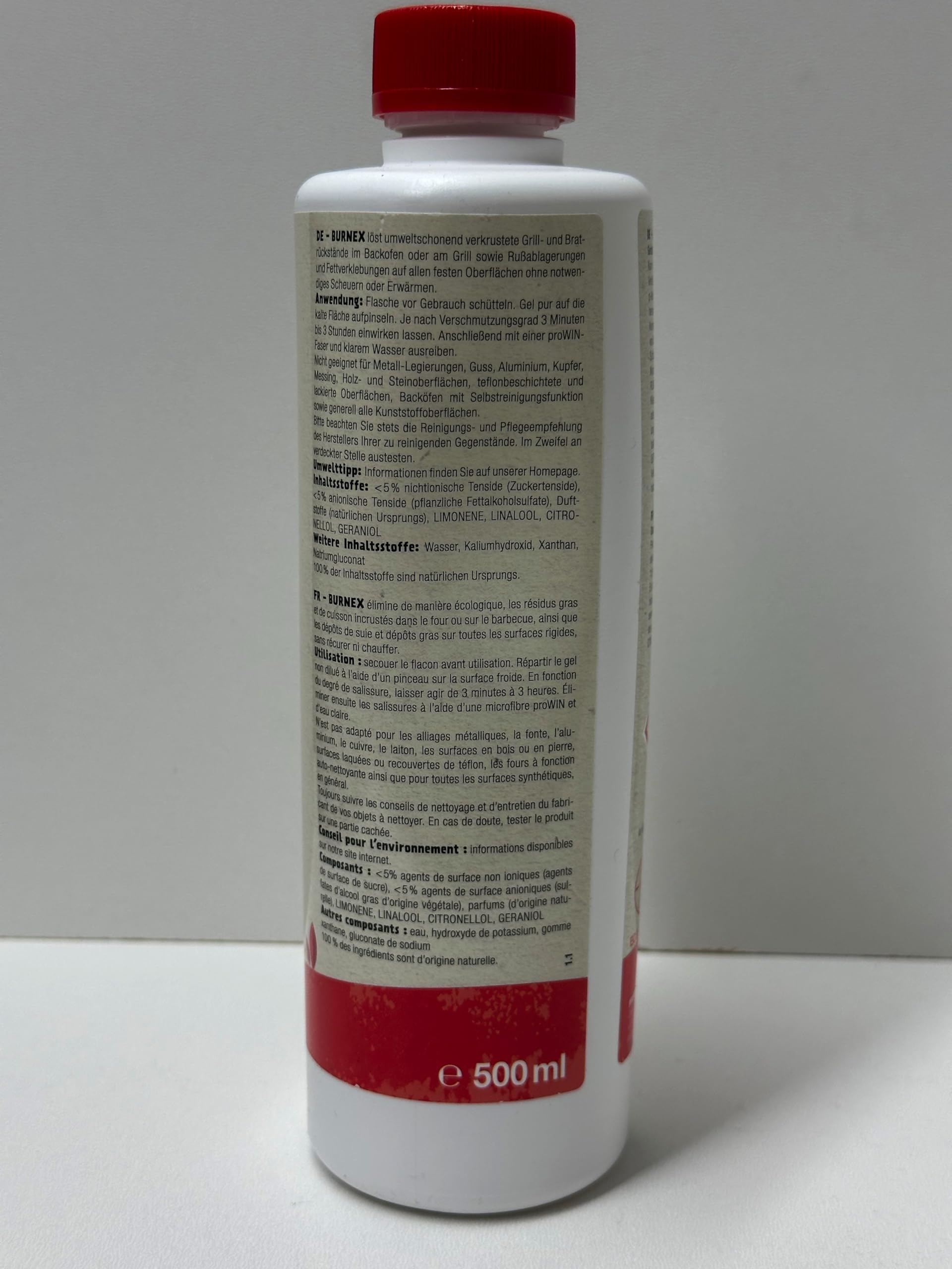 proWIN Burnex Nettoyant écologique pour four et barbecue 500 ml