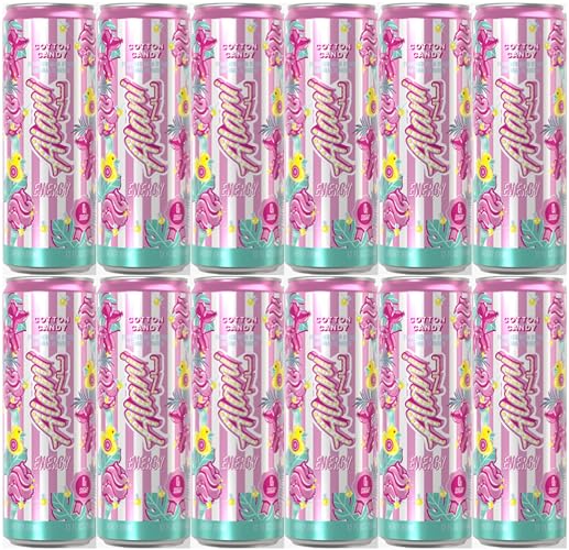 Alani Energy Drinks - Cotton Candy, Zero Sugar, Energy Boost Drinks - 12 Pack