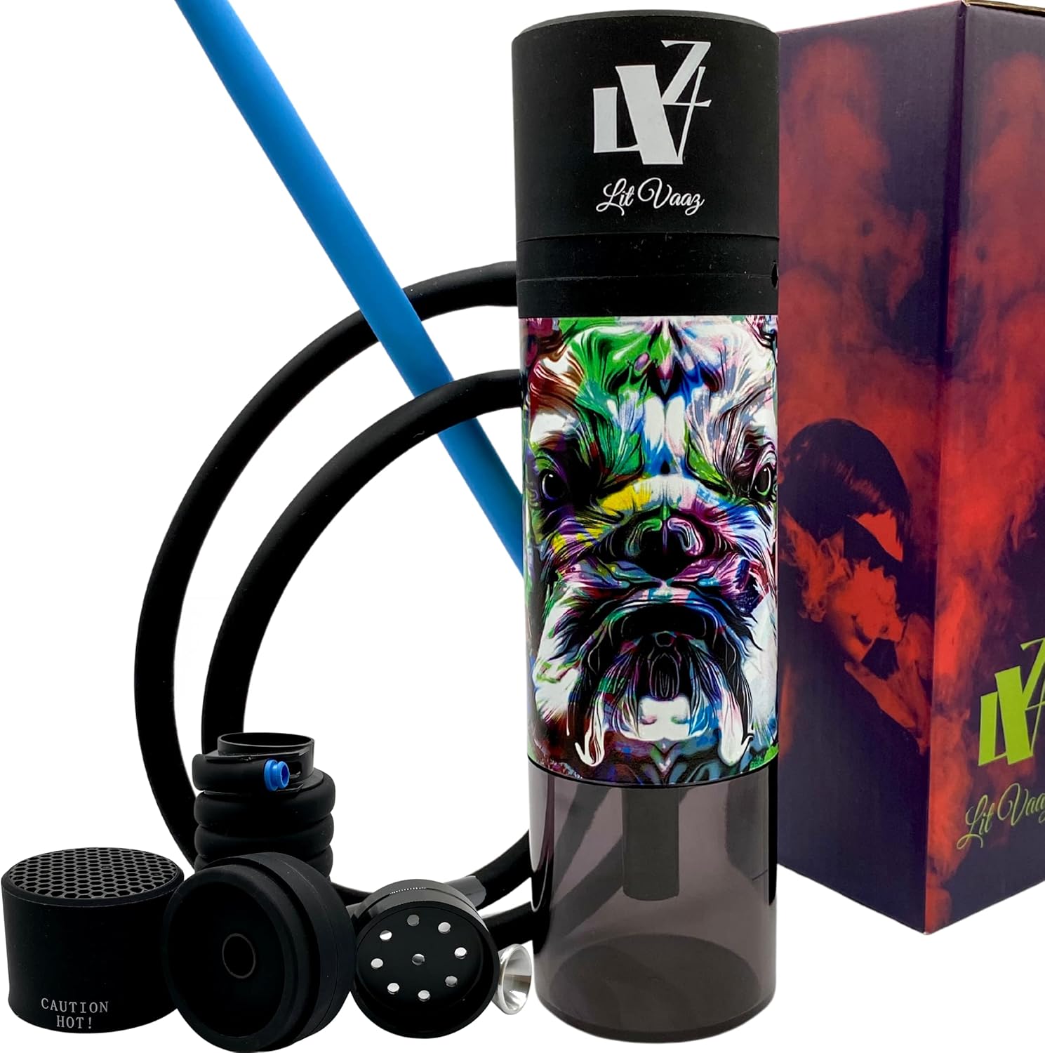 Litvaaz MultiPurpose 2 in 1 Portable Hookah Set, 2 Hookah
