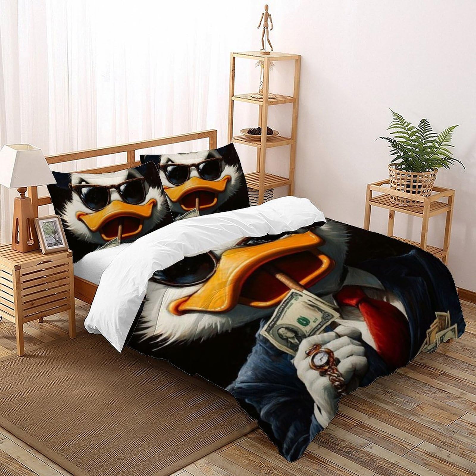 Housse de couette double à fermeture éclair fini la couette qui glisse dans le lit enfant 3D