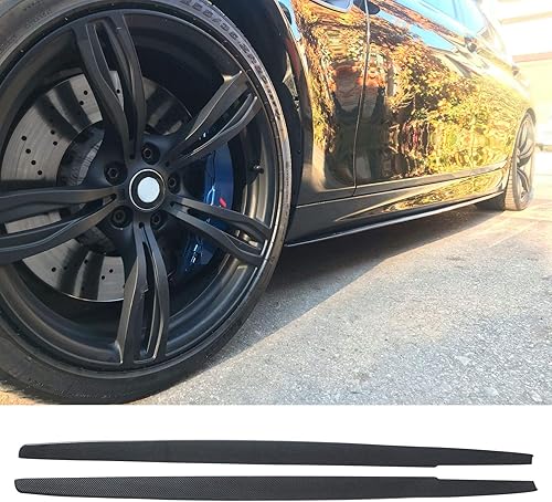 Miniatura 2 de NINTE Faldas laterales para BMW Serie 5 F10 F11 2011-2016  Paneles basculantes de extensión de fibra de carbono de plástico ABS estilo M Performance