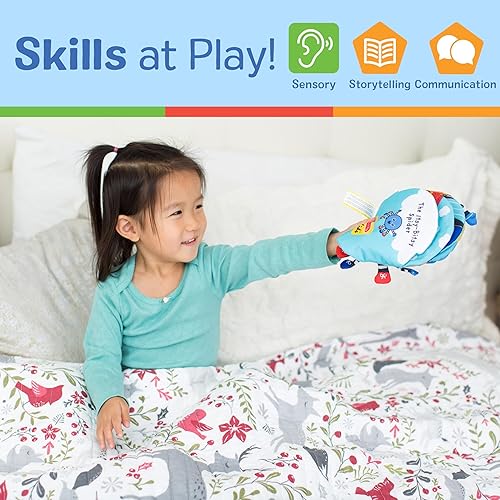 Miniatura 4 de Melissa & Doug K's Kids Itsy-Bitsy Spider - Libro de actividades suave de 8 páginas para bebés y niños pequeños, libro de tela y juguete sensorial