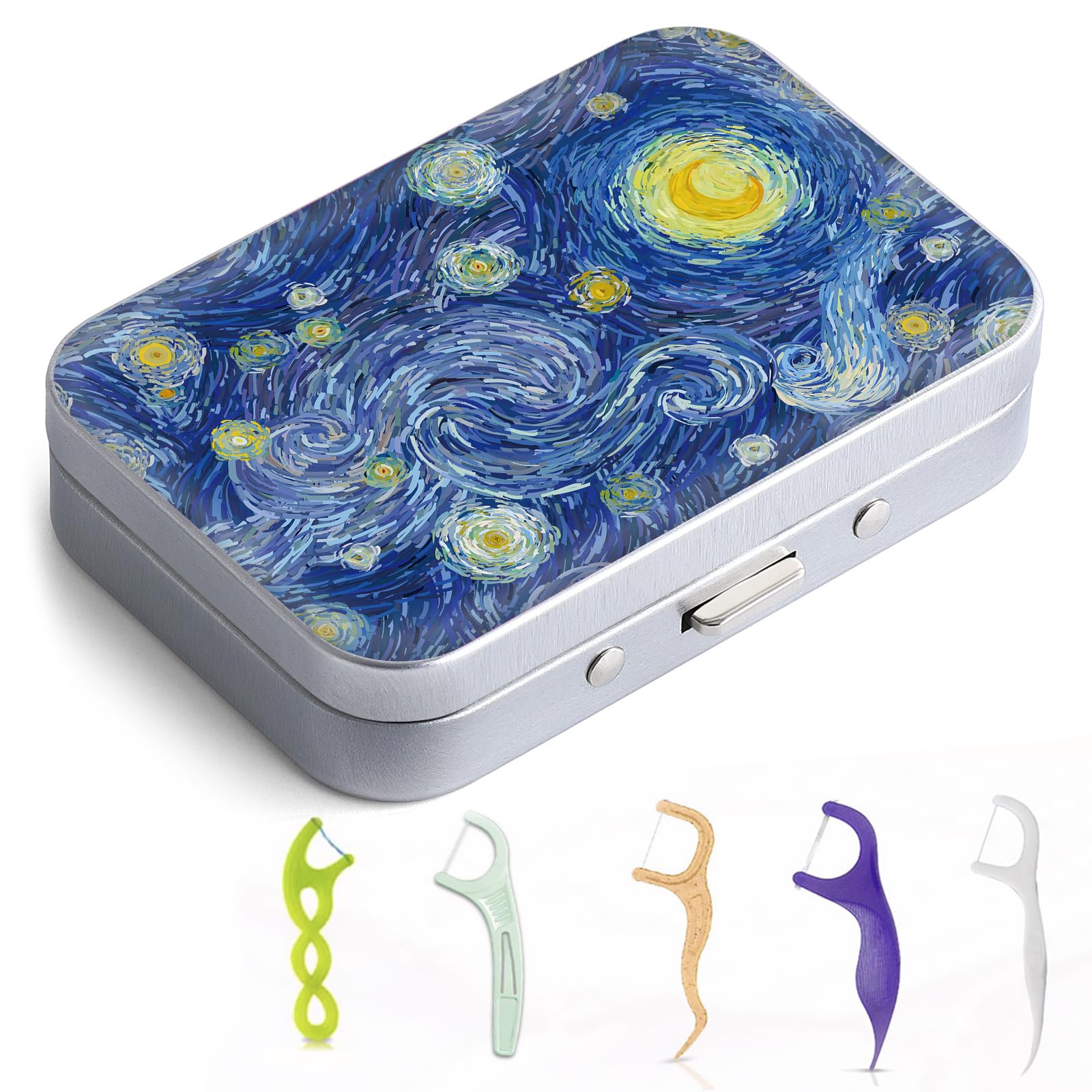 Gerkia Dental Floss Portable Case, Easy to Store Floss Picks of Various Sizes, Portable Dental Floss Dispenser is Perfect for Travelling, Hotels,