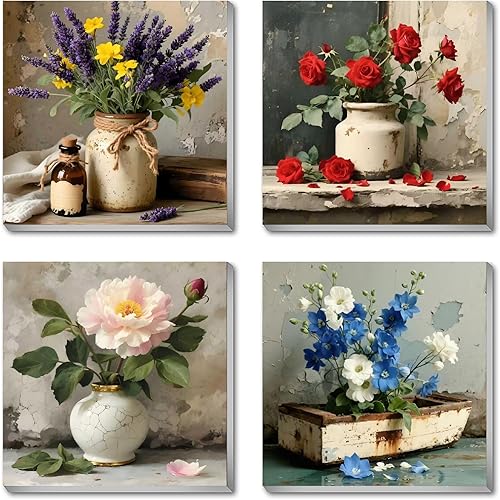 FQOVKYN Kit de pintura por números para adultos principiantes, pintura acrílica de girasoles por números en lienzo sin marco, kit de pintura al óleo