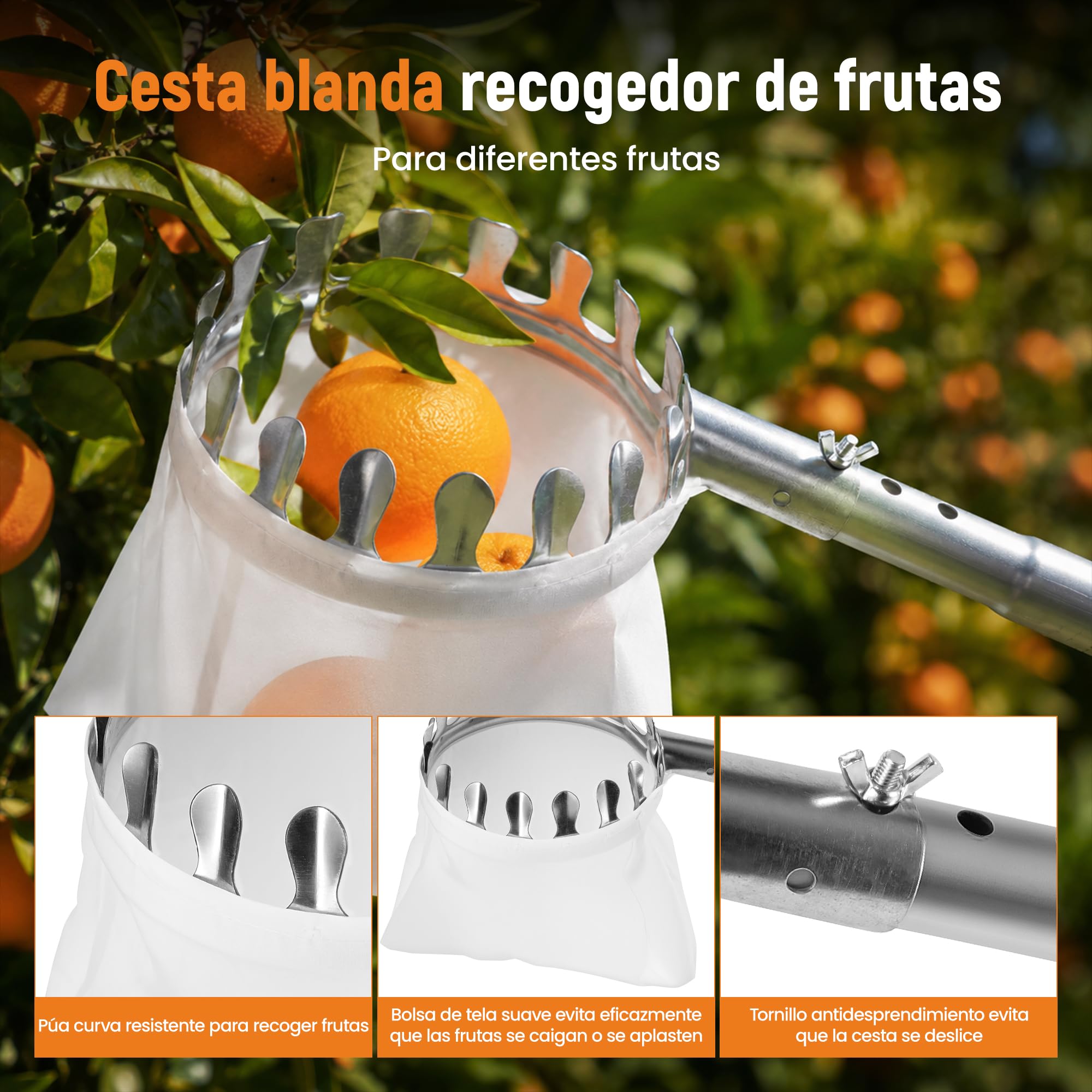 maXpeedingrods Sierra Telescópica Manual para Poda 600cm (1,35-6 m) | Herramienta 4-en-1 con Hoja y Mango Extensible – Sierra de Pértiga y Tijeras de Largo Alcance para Jardín, Huerto y Bosque