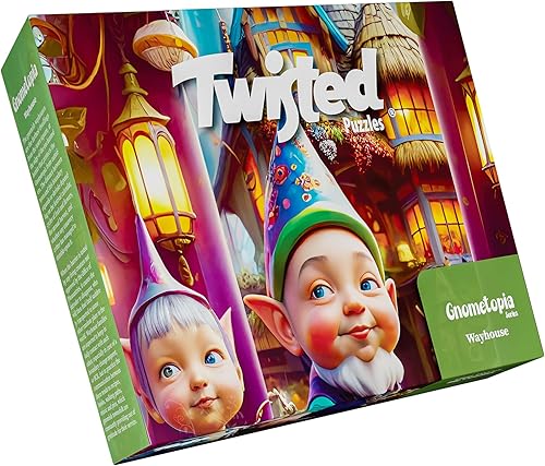 Miniatura 2 de Twisted Puzzles - Serie Gnometopia Wayhouse, rompecabezas para adultos de 1000 piezas, mundo oculto de gnomos