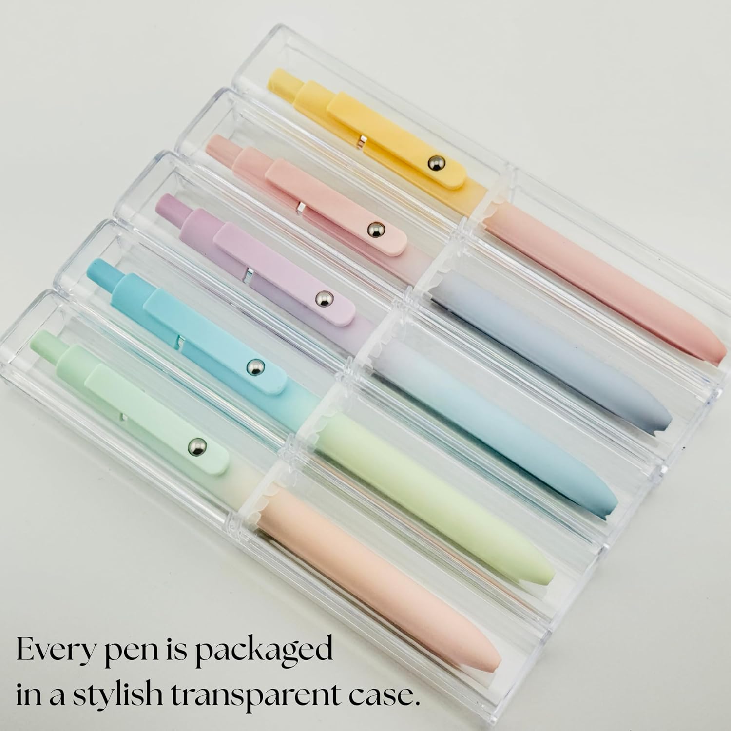 Engraved Ombre Pen Set of 5 – Personalized Pastel Gradient Pens for Women, Custom Name Gift Set for Journaling, Planners & Self-Care Writing (Set of 5)