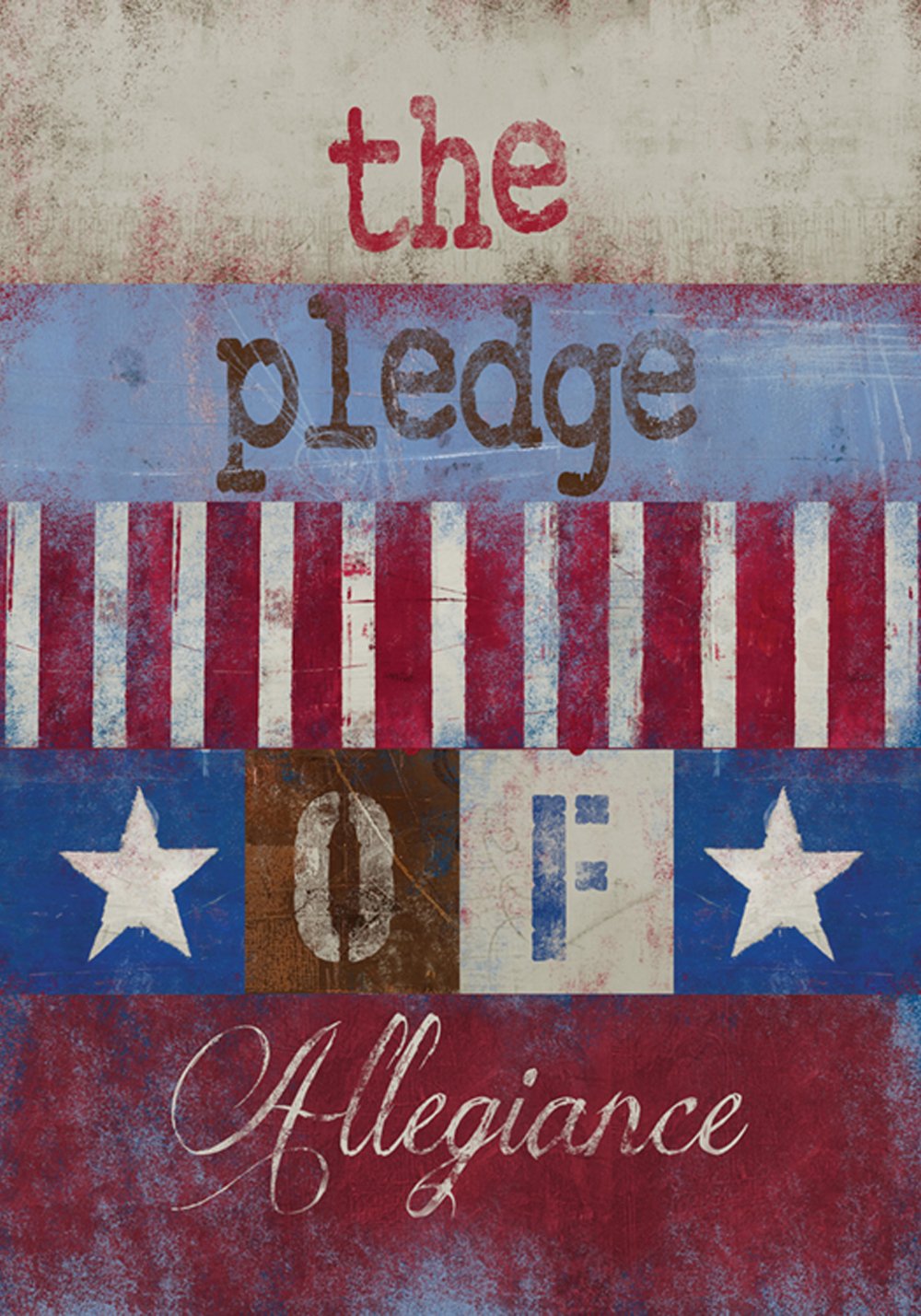 Toland Home Garden United We Stand 71,1 x 101,6 cm Dekorative rustikale Patriotische Pledge-Fahne