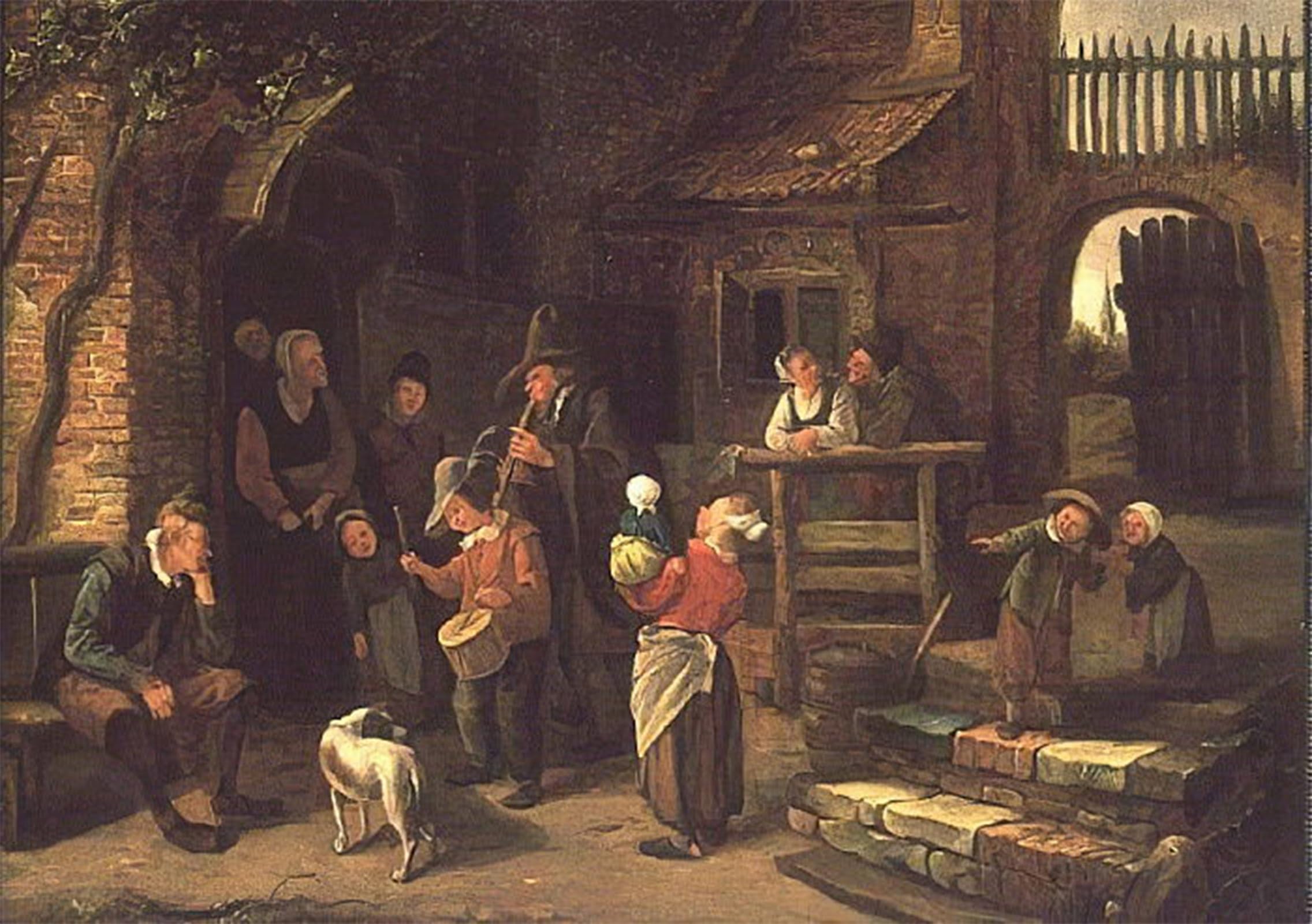 Toile Jan Steen Musiciens Errants pour Sublimer un Grand Mur Vide de Salon - 5