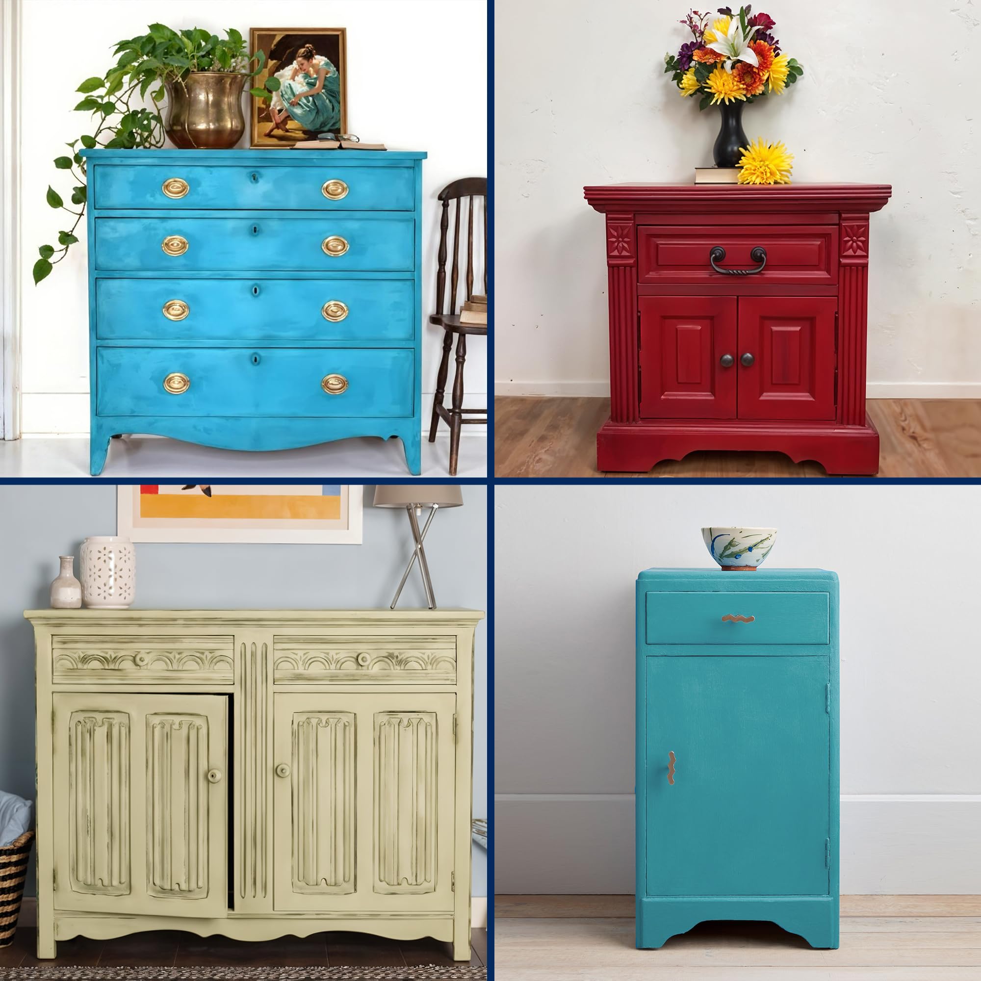 Furniture Paint Wax - 3.38 Fl Oz (100 ML) - Lasting Protective Finish, Fast Drying, Odor-Free, Non-Hazardous (Brown)