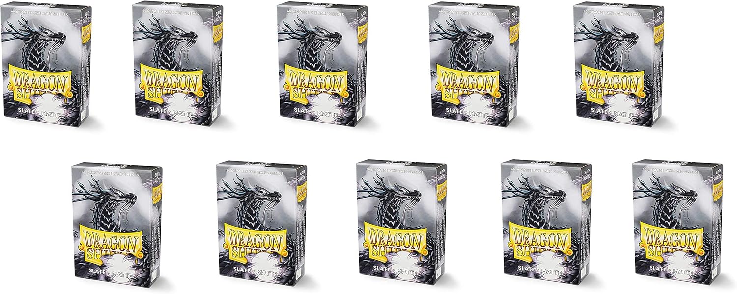 10 Packs Dragon Shield Matte Mini Japanese Slate 60 ct Card Sleeves Display Case