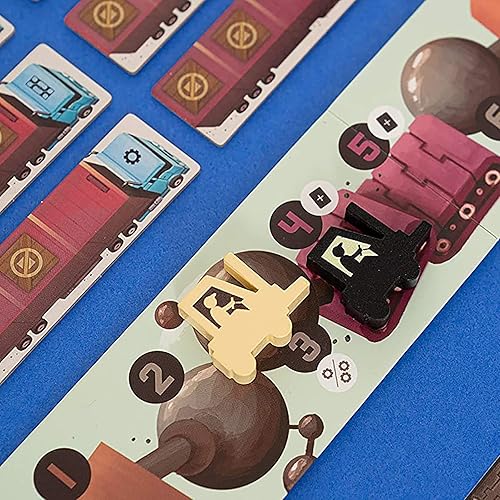 Miniatura 7 de Capstone Games Curious Cargo, juego de mesa de estrategia, 6 tableros de jugadores únicos incluidos y 2 modos de juego, juego competitivo para 2