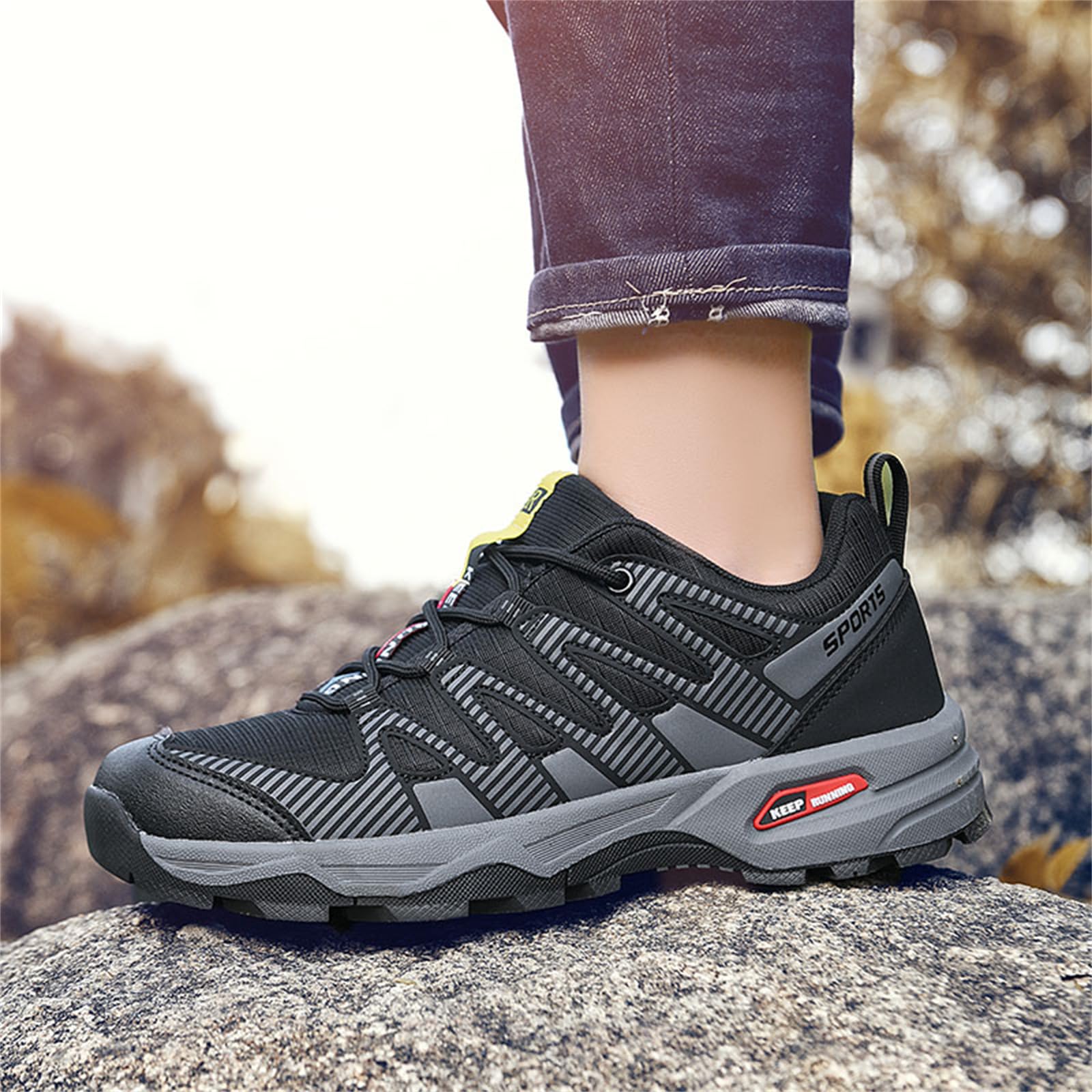 MEIION OrthoTrailPro Chaussures de Marche à Confort orthopédique Chaussures de randonnée imperméables et Respirantes, légères et Confortables pour activités en extérieur