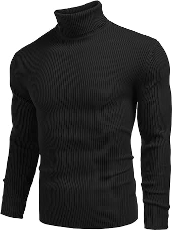 COOFANDY Mens Jumper Turtleneck Sweater 