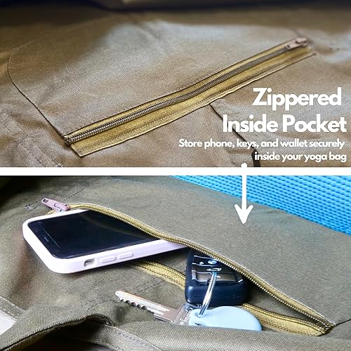 Miniatura 7 de Yogiii, bolsa para esterilla de yoga, la YogiiiTotePRO, bolsa grande para llevar esterilla de yoga con bolsillo lateral, para todos