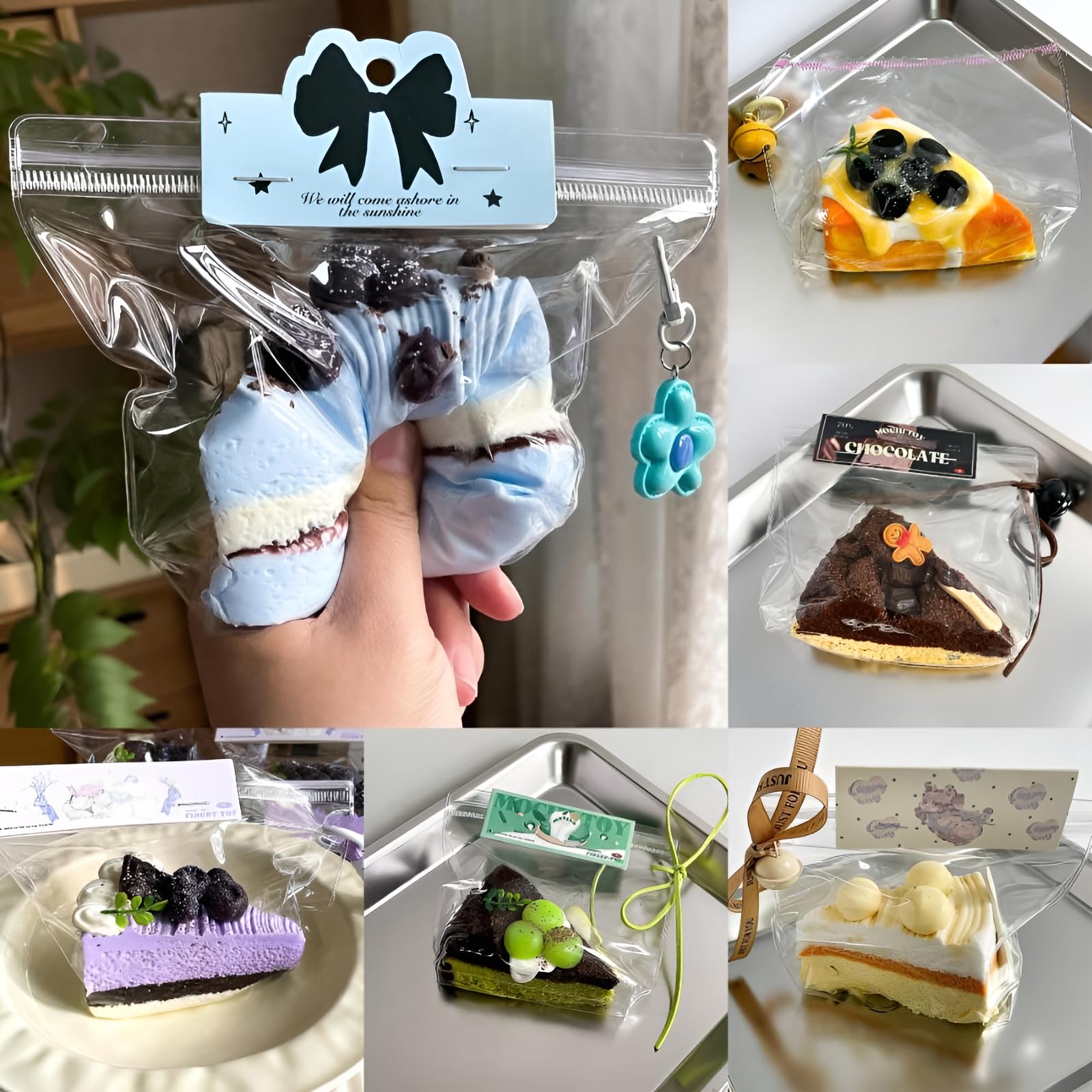 Amazon | Qicarkey スクイーズ玩具 バスクケーキ 生チョコレート | 低