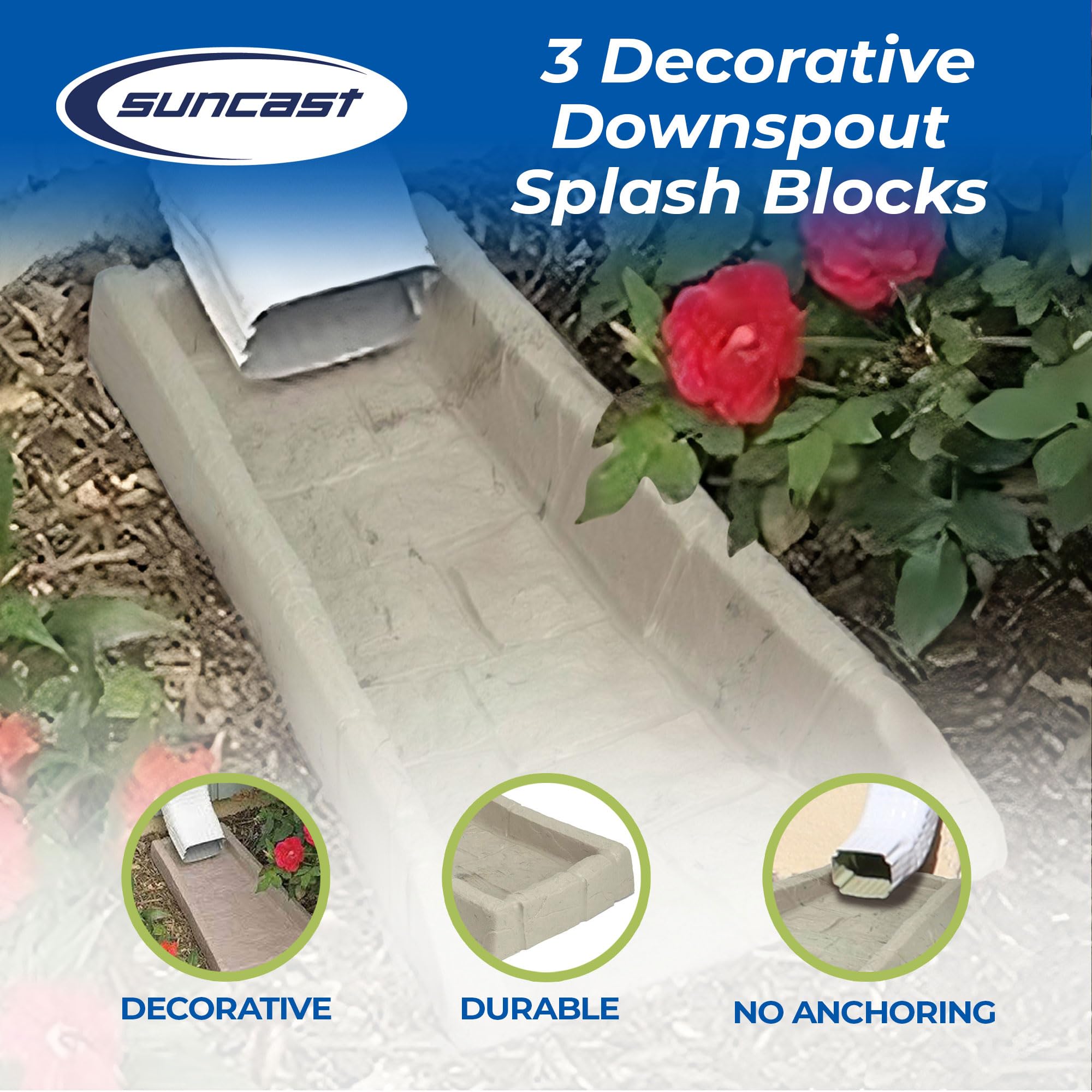 Snapklik.com : Suncast SB24 Decorative Rain Gutter Downspout Garden