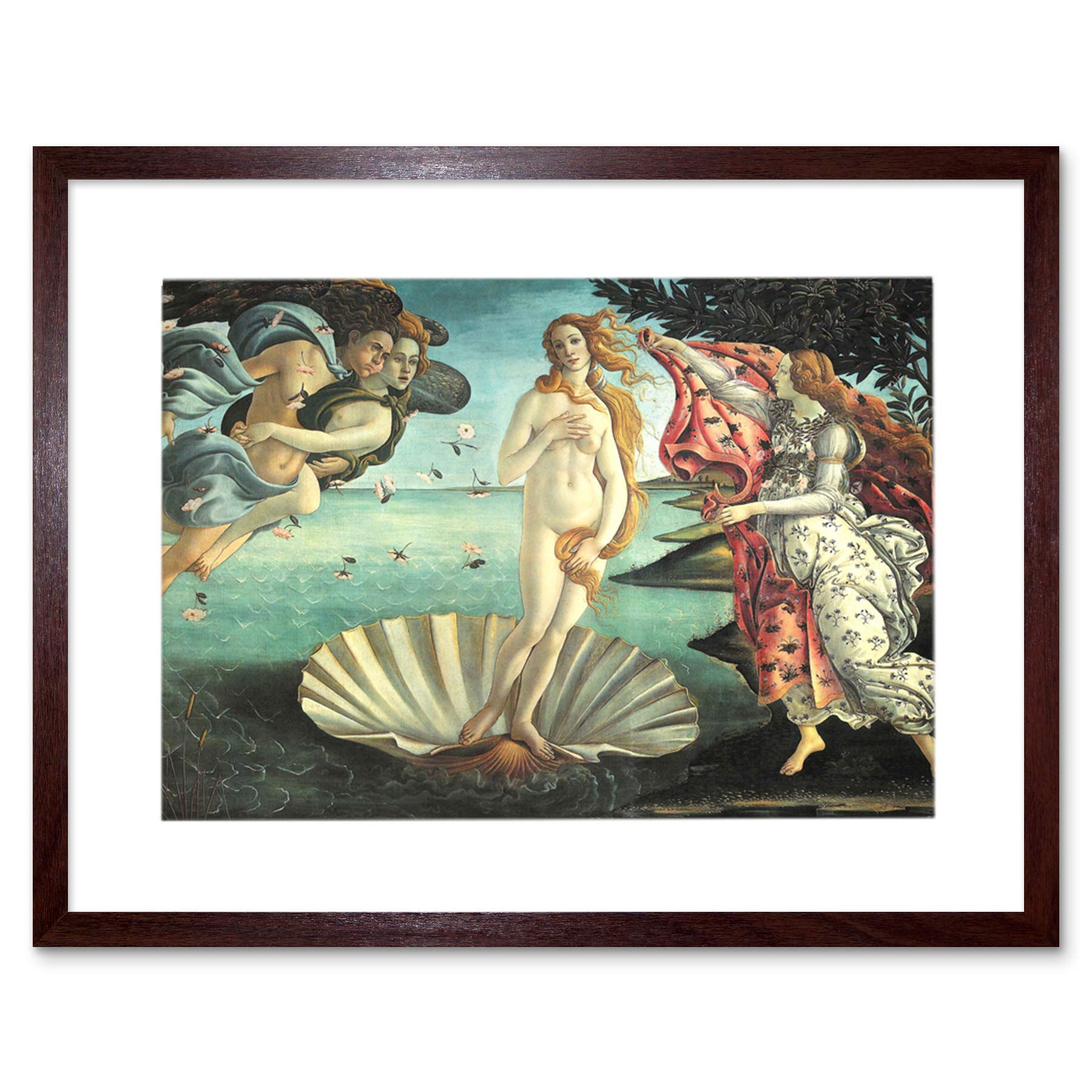 Wee Blue Coo Painting Sea Shell Goddess Birth Venus Botticelli Picture Framed Wall Art Print