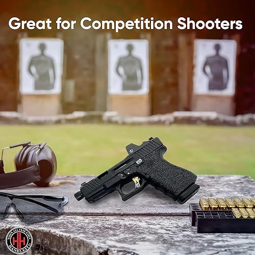 Miniatura 6 de Handleitgrips Cinta de agarre para pistola compatible con Glock 19 Gen 3 y Glock 23 Gen 3 – Cinta de agarre de pistola de papel de lija negra, fácil