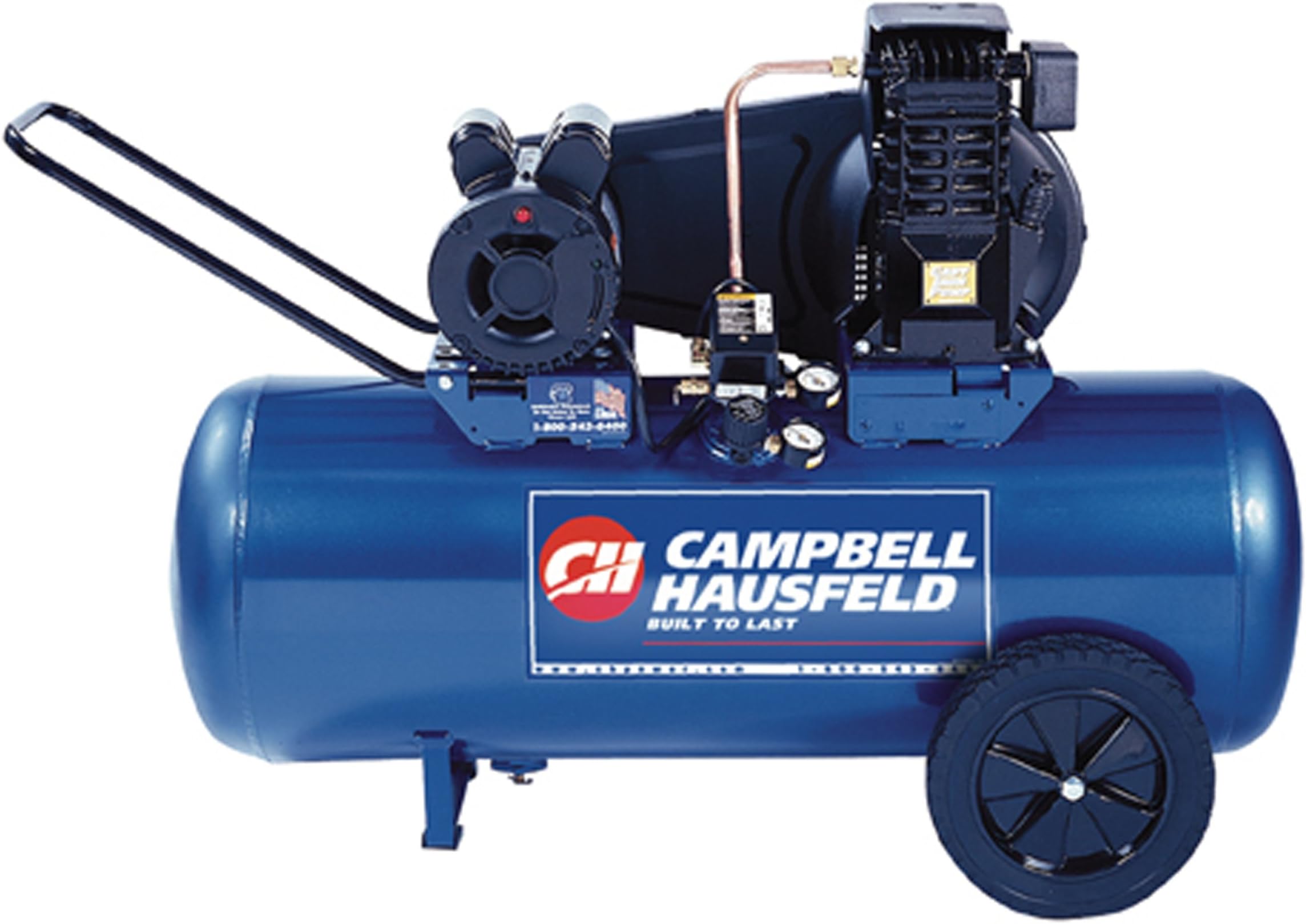 Campbell Hausfeld VT6233 26 Gallon ASME Oil-Lubricated 120V Horizontal Air Compressor