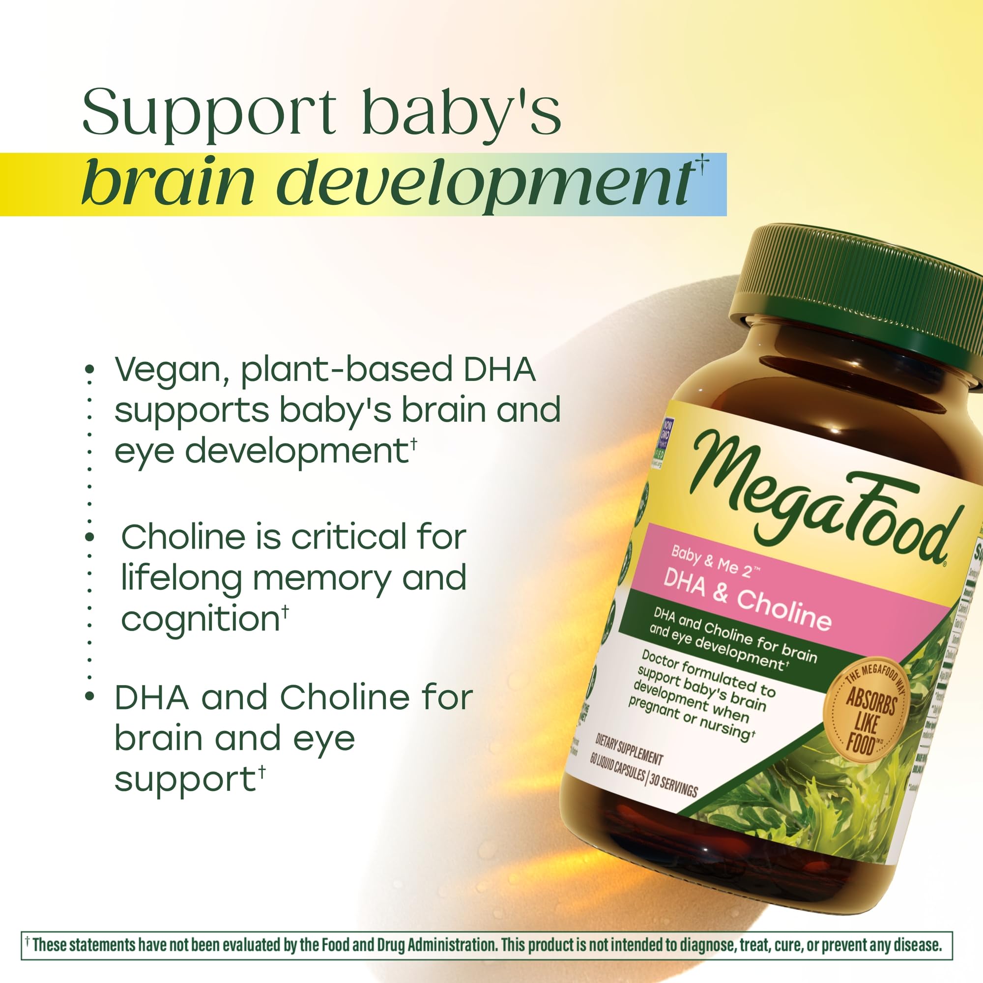 MegaFood Baby & Me 2 DHA & Choline Prenatal Vitamins, 60 Liquid Capsules — Amazon image 5