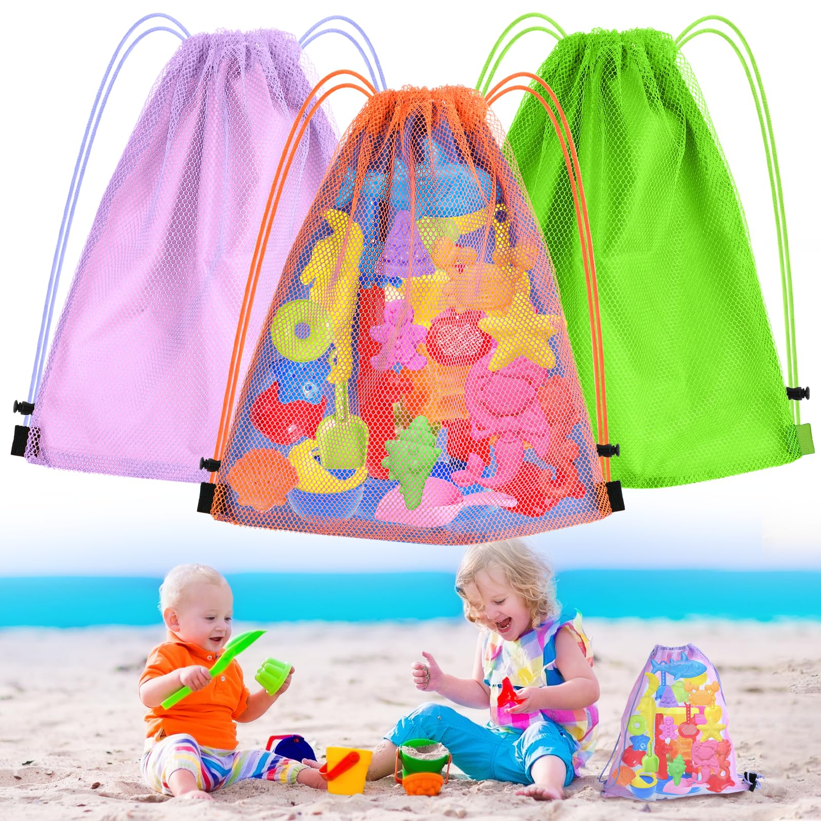 Set Da 4 Borse Con Coulisse In Tessuto Oxford: Compatte, Leggere E Resistenti - Perfette Per Palestra, Scuola, Spiaggia E Viaggi (Unisex Adulti E Bambini) - 2