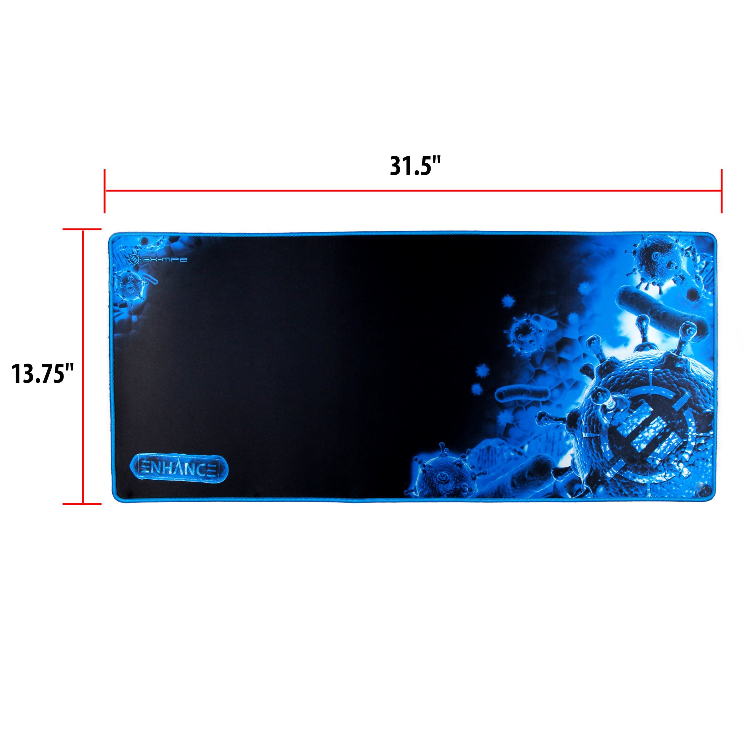 ENHANCE GX-MP2 Verlängert Gaming Mouse Pad - Großes XL Mauspad (80 x 35 cm) für professionelle Esport mit Geringe Reibung Verfolgung Oberfläche und Rutschfester Rückseite - Blau