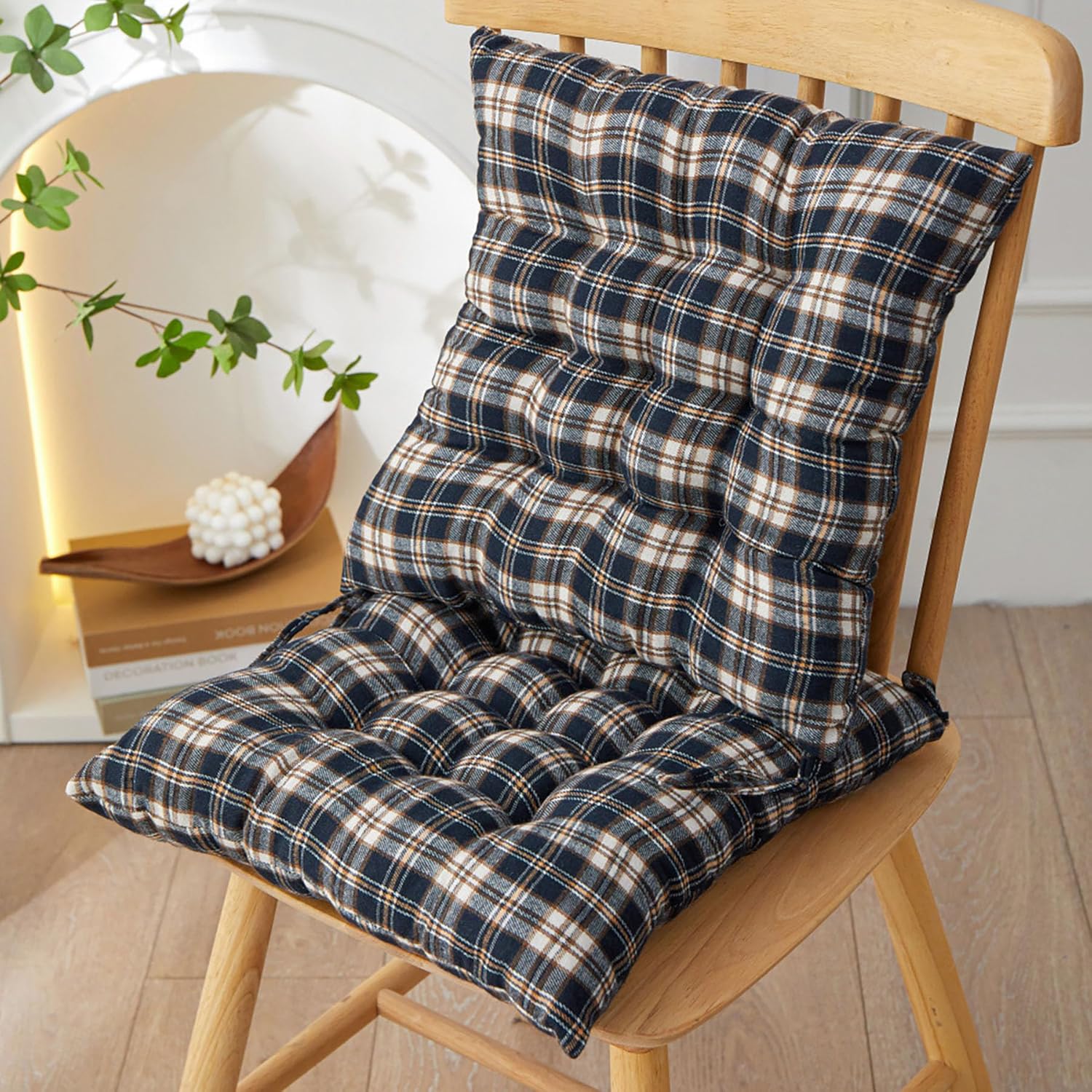 Chair Cushions for Dining Chairs 6 Pack Buffalo Plaid