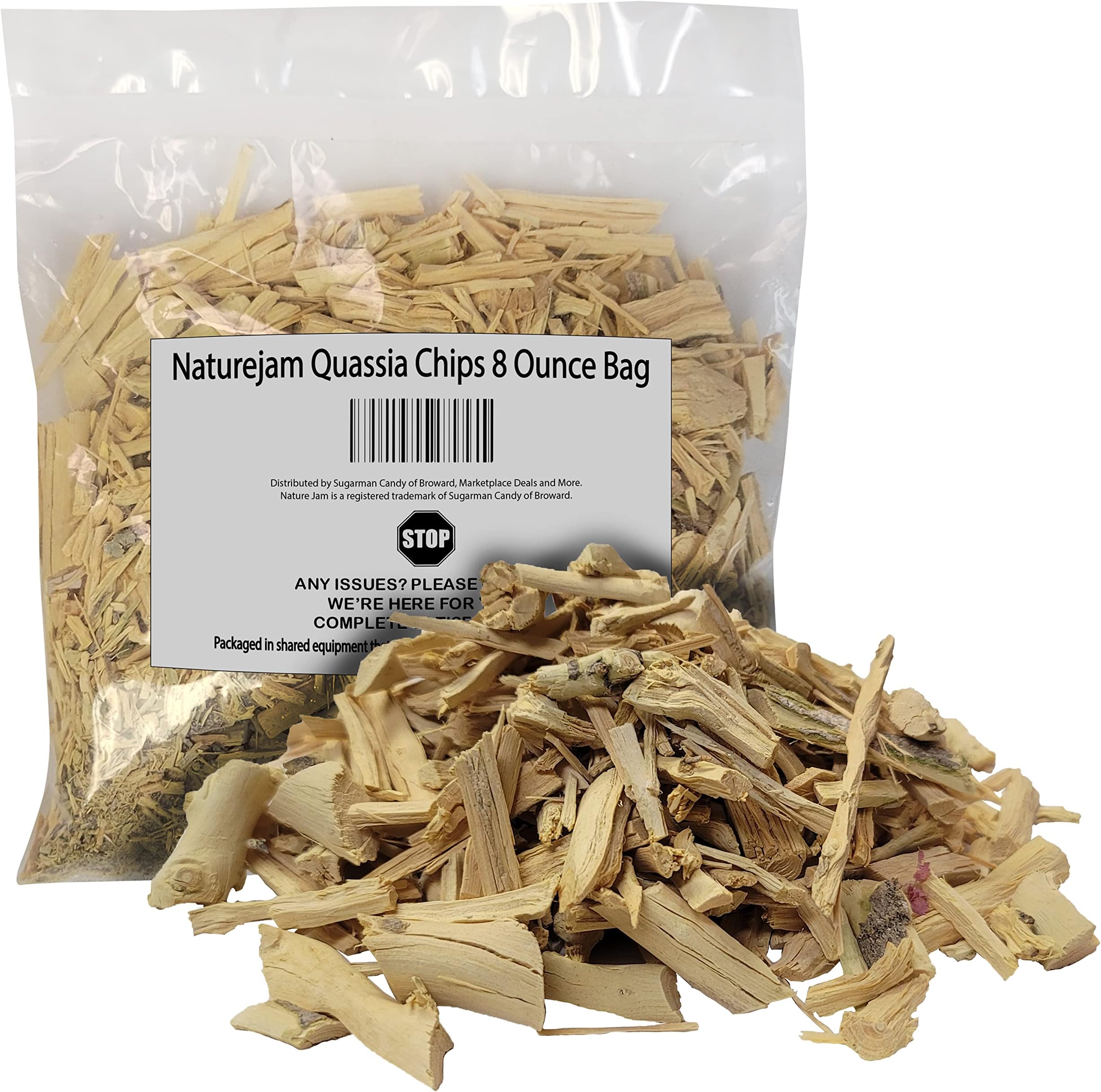 Naturejam Quassia Bark Chips 8 Ounce Bag-100% Natural Wildcraft-No Processing aka Hombre Grande