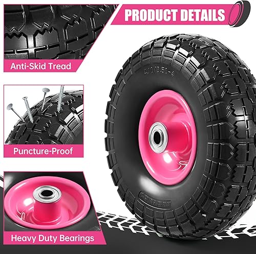 Miniatura 10 de Neumáticos planos de 10 pulgadas, paquete de 4, nunca vuelvas a tener un plano