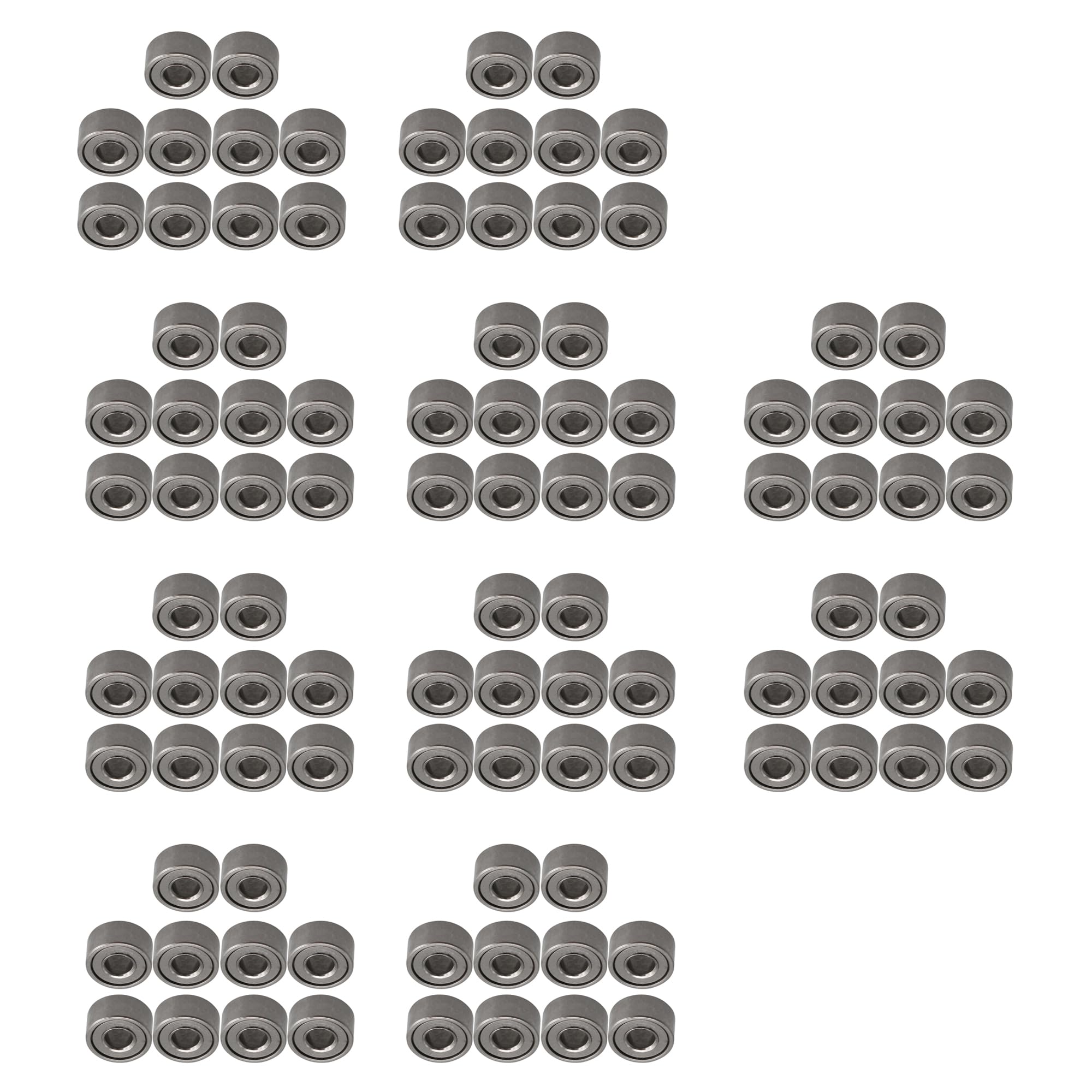 CNBTR Industrial MR52ZZ Metal Miniature Double Shielded Bearing 2x5x2.5mm Pack of 100