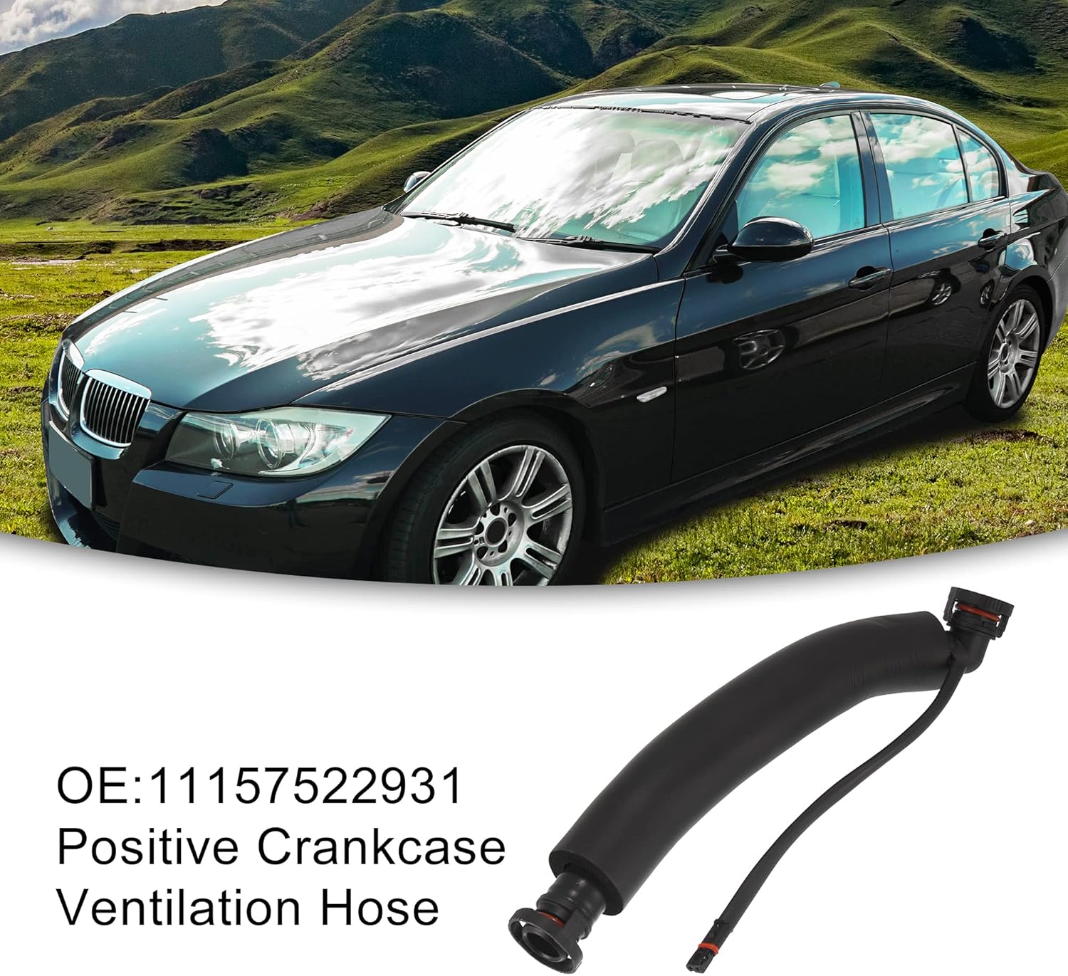 ACROPIX PCV Positive Crankcase Ventilation Hose Fit for BMW 325i - Pack of 1 Black