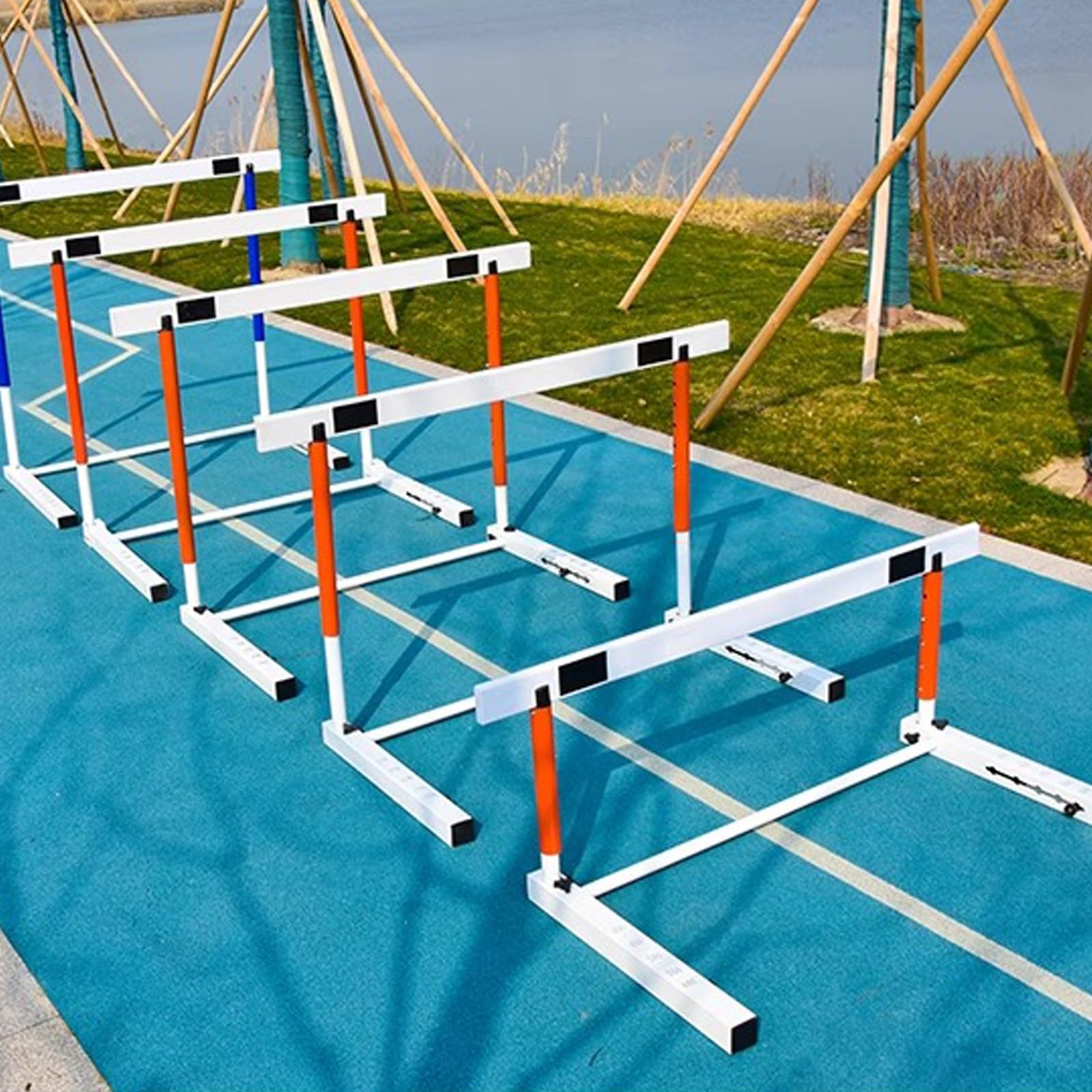 Attrezzatura per Atletica Leggera, Ostacoli Regolabili per L'Agilità, Attrezzatura per L'Allenamento Dell'Agilità Smontabile, in Metallo, Robusta E Durevole, Ideale (40-60 Cm)