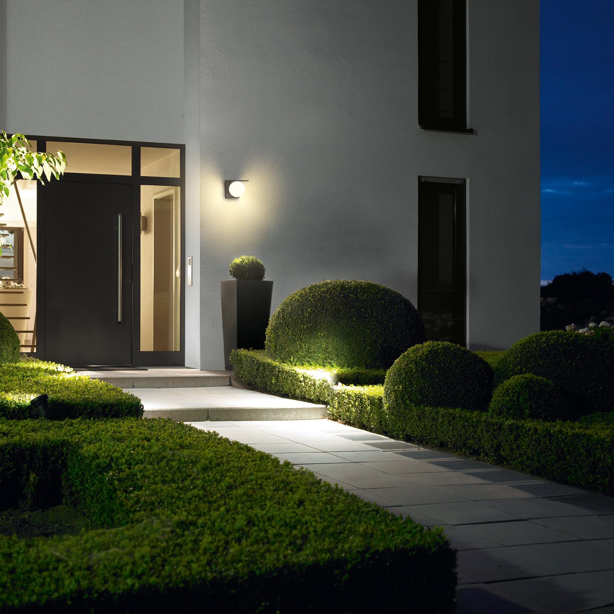 Lumisky BOLLY WALL H14cm lampa ścienna solarna z czujnikiem ruchu LED zimna biel