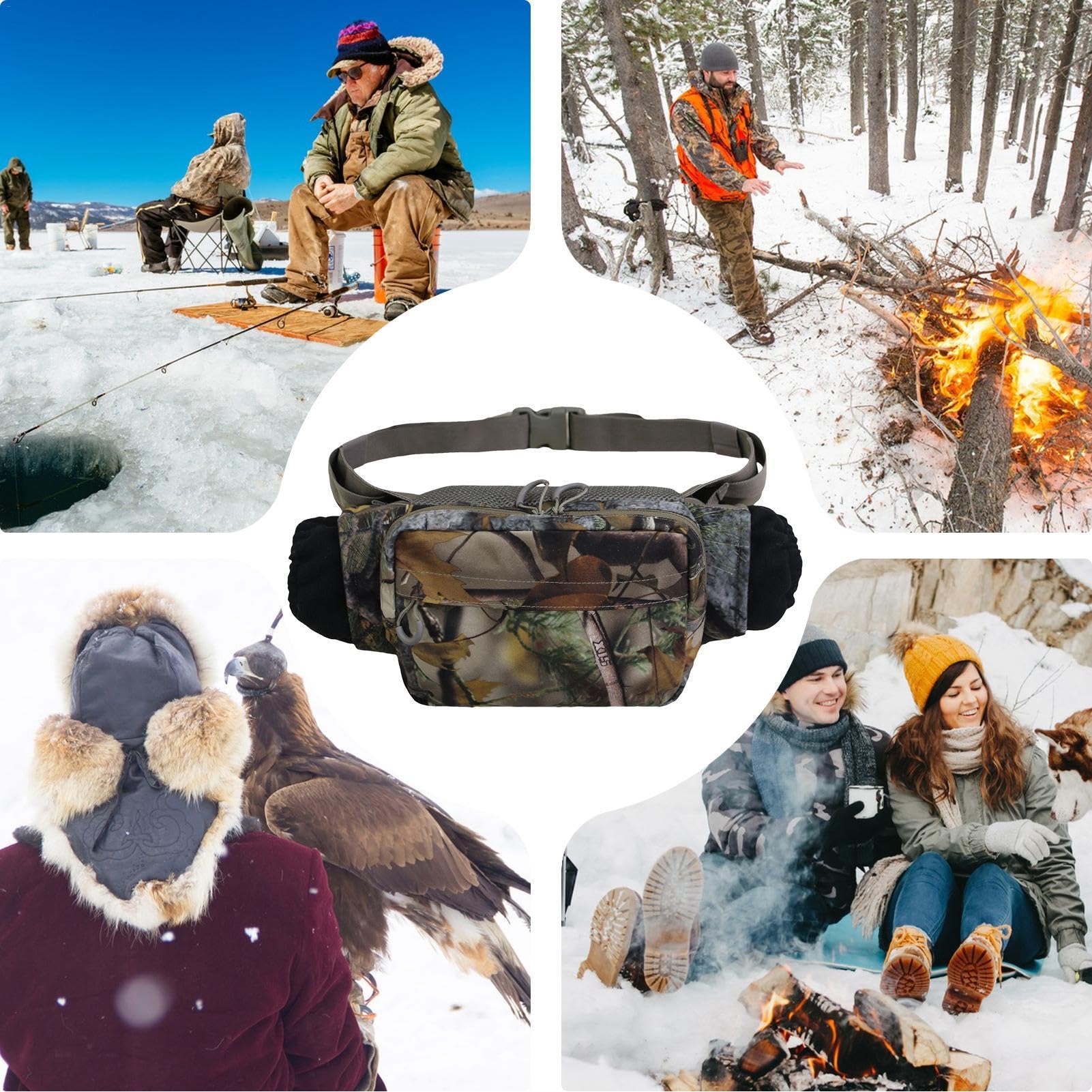 Chaleco Calentador De Manos - Forro Polar, Bolsillo Para Móvil, Para Pesca, Camping, Deportes De Invierno