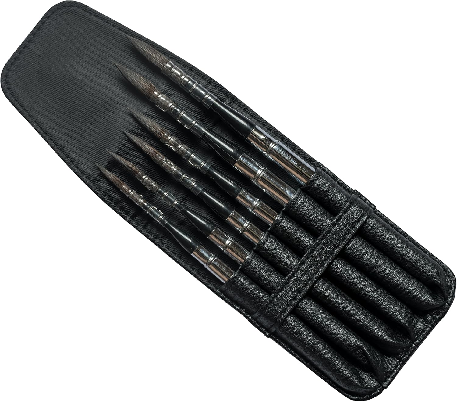 Watercolor Professional Paint Brushes Biaelk 873Round 6PCS Synthetic Squirrel Mixed Hair Watercolor Travel Pocket Brushes Set for Miniature for Art Supplies Face Detail Painting