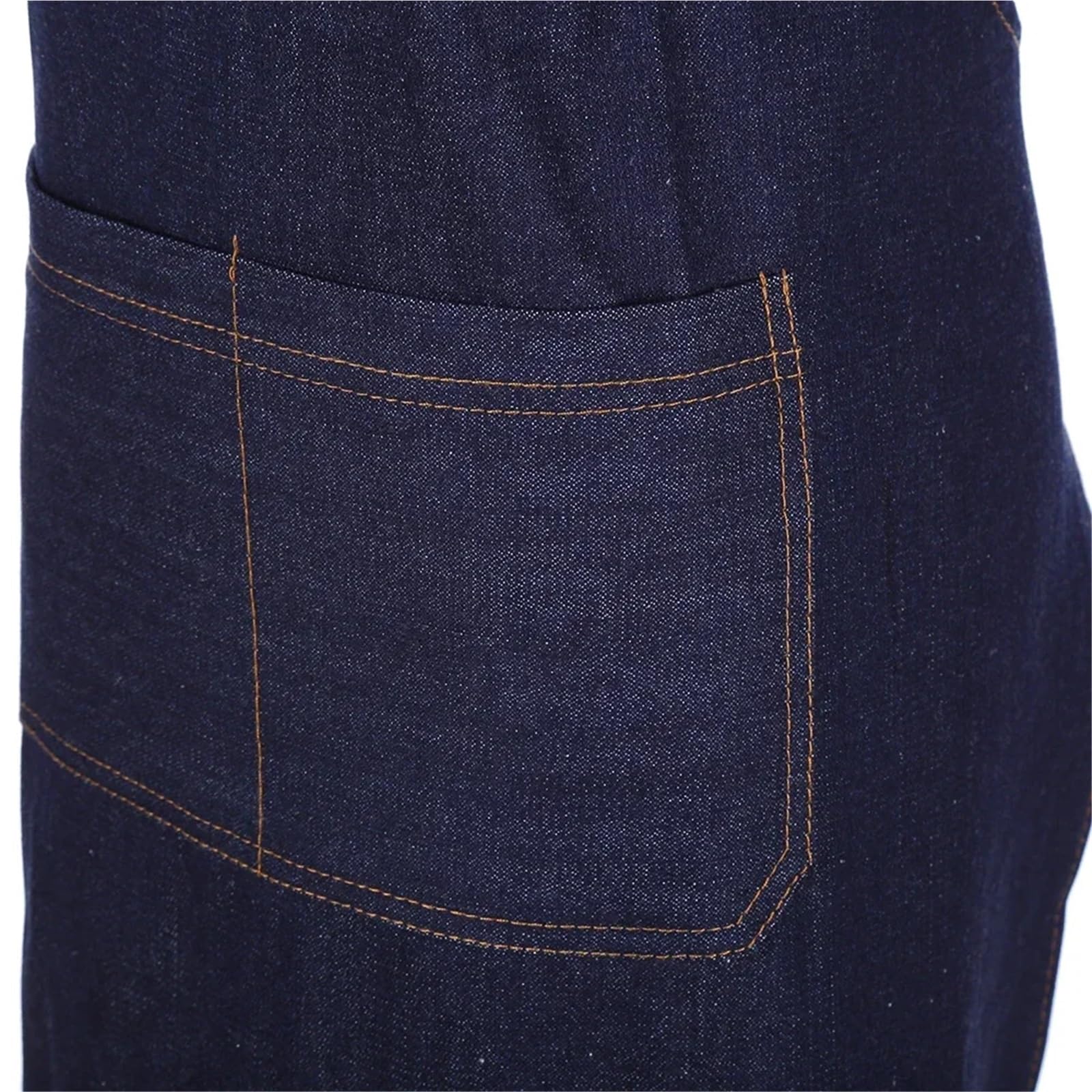 Delantal De Cocina Delantal de Chef Vaquero for Hombre, Delantales de Cocina Unisex for Barbacoa y Parrilla for Mujer, Delantal con Pechera for Tienda de Trabajo, Bata Vaquera Ajustable