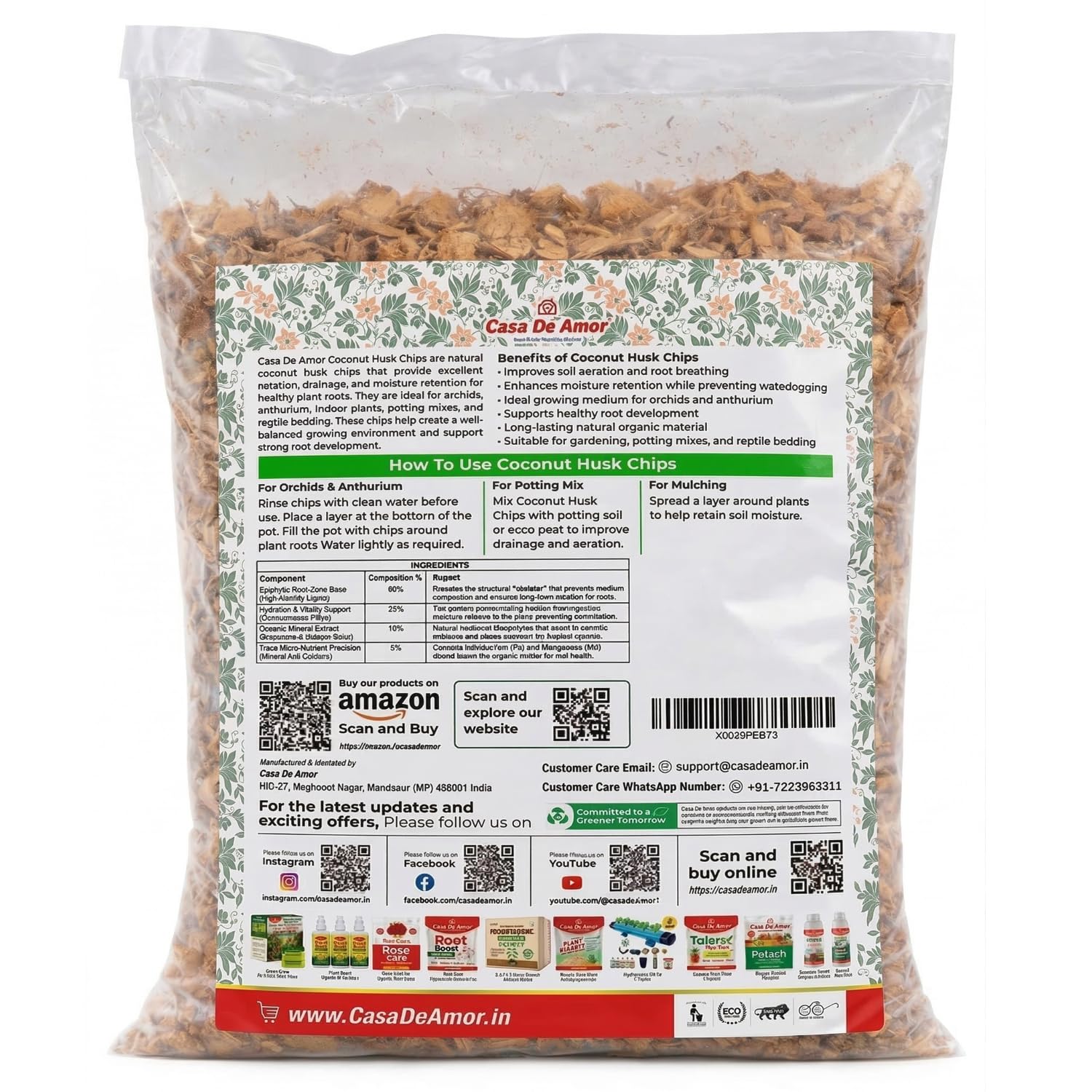 Coconut Husk Chips for Orchids & Plants - Buy Online -3
