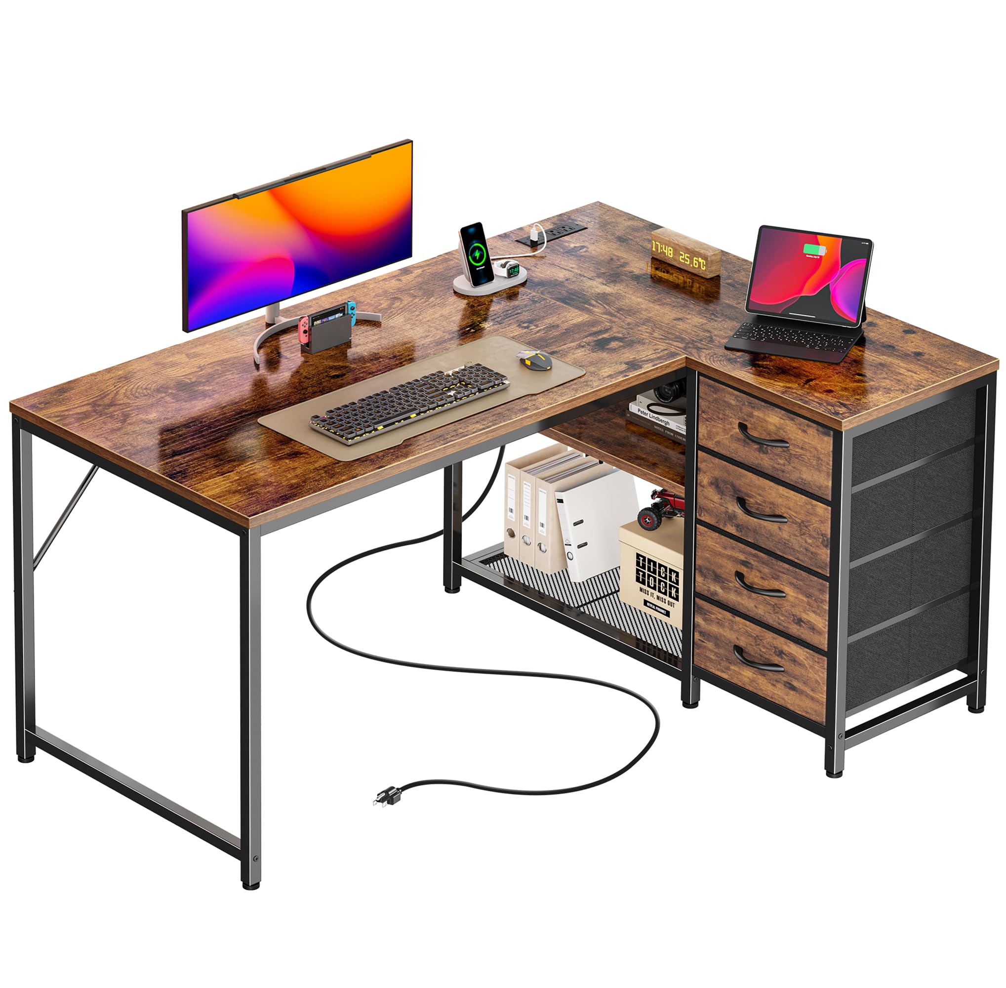 43.3 Inch L Shaped Desk
