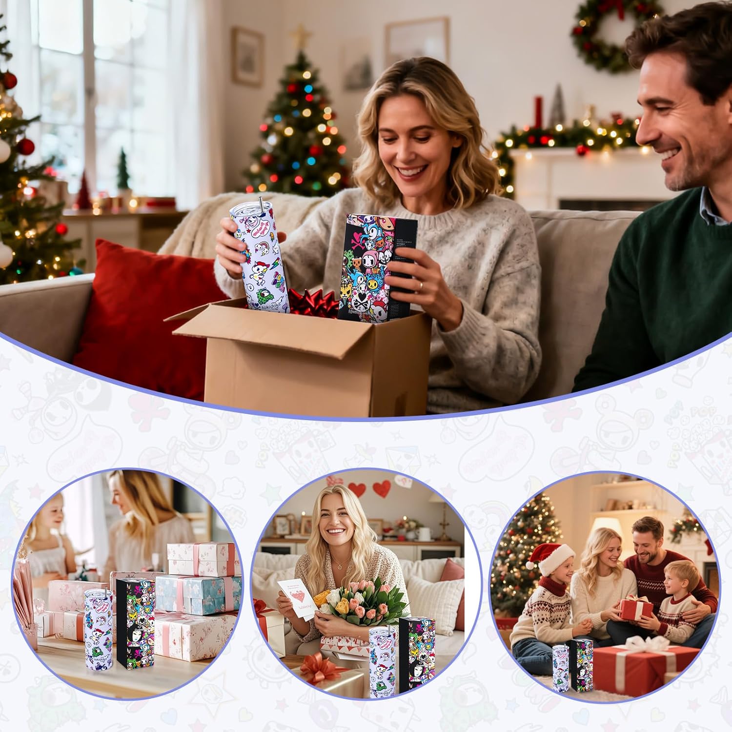 Tokidoki Official Insulated Tumblers, 20oz Bottle Insulated Stainless Steel Water Bottle with Straw Vacuum Sealed Tumbler, Thermal Cup for Hot & Cold Drinks, Cute Unicorno Design - Image 8