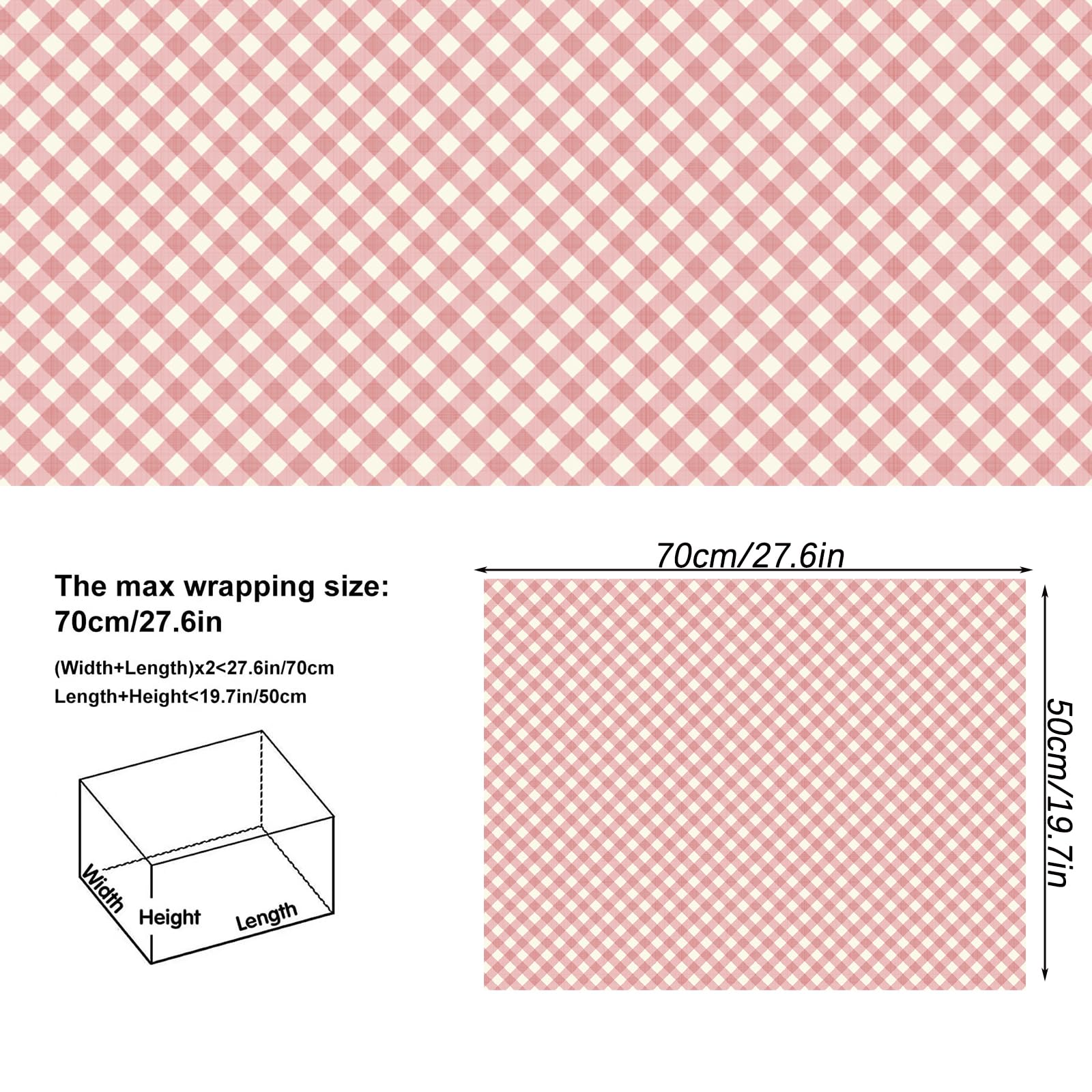 WRAPAHOLIC 30 Inch Baby Girl Wrapping Paper - Jumbo Roll Cute Pink Baby Girl Design Perfect For Baby Shower, Birthday, New Born Present Packing - 4 Rolls - 30 Inch X 120 Inch Per Roll